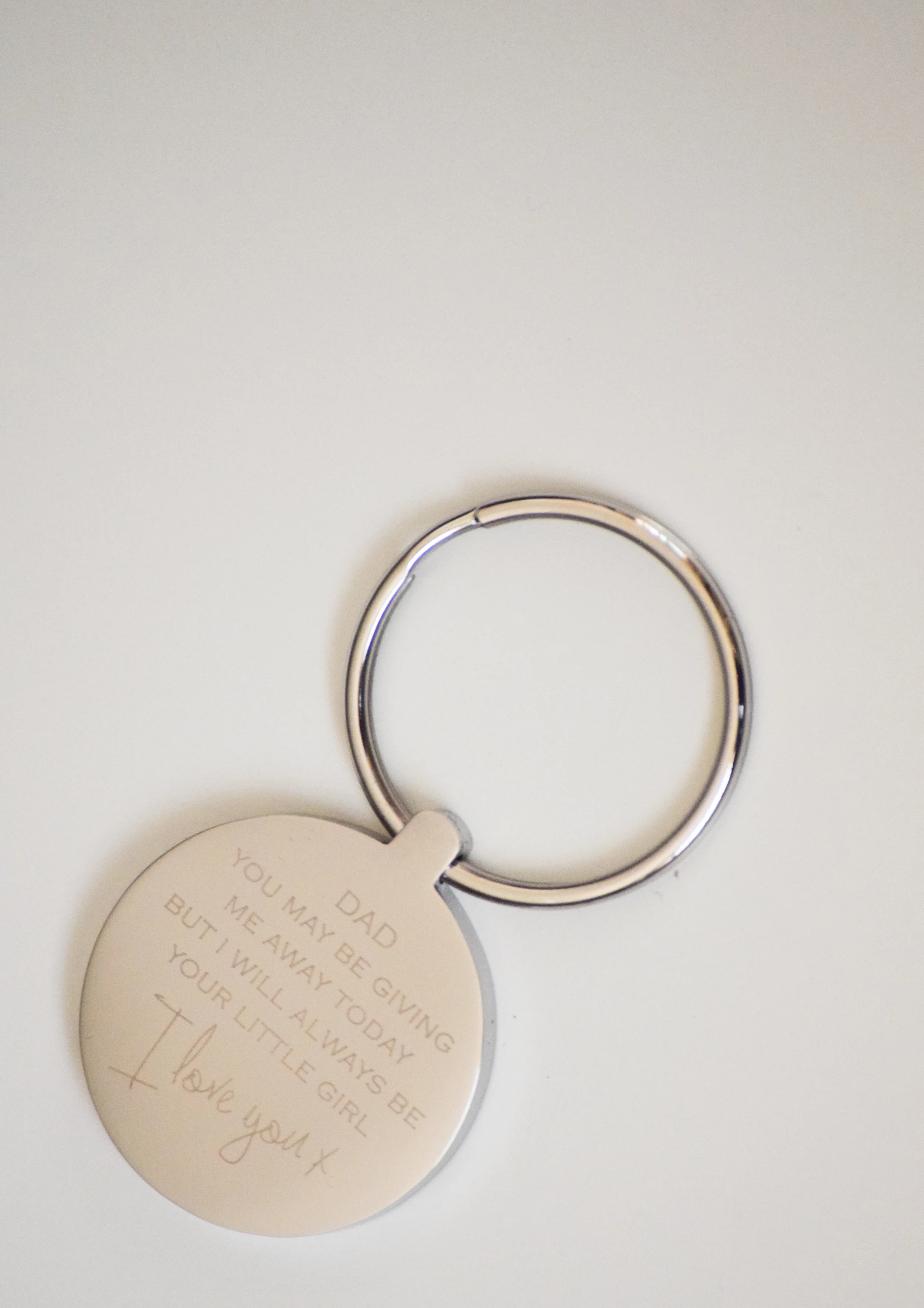 Father of the Bride Gift Idea Key Chain by Oh So Cherished