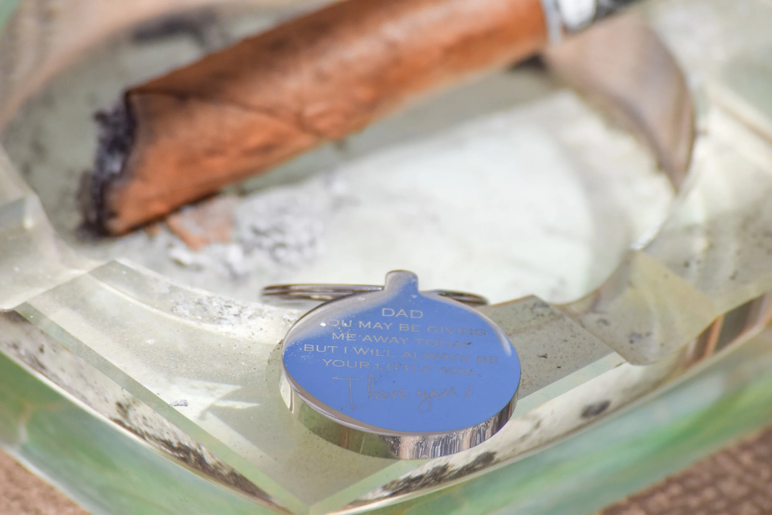 Father of the Bride Gift Idea Key Chain by Oh So Cherished