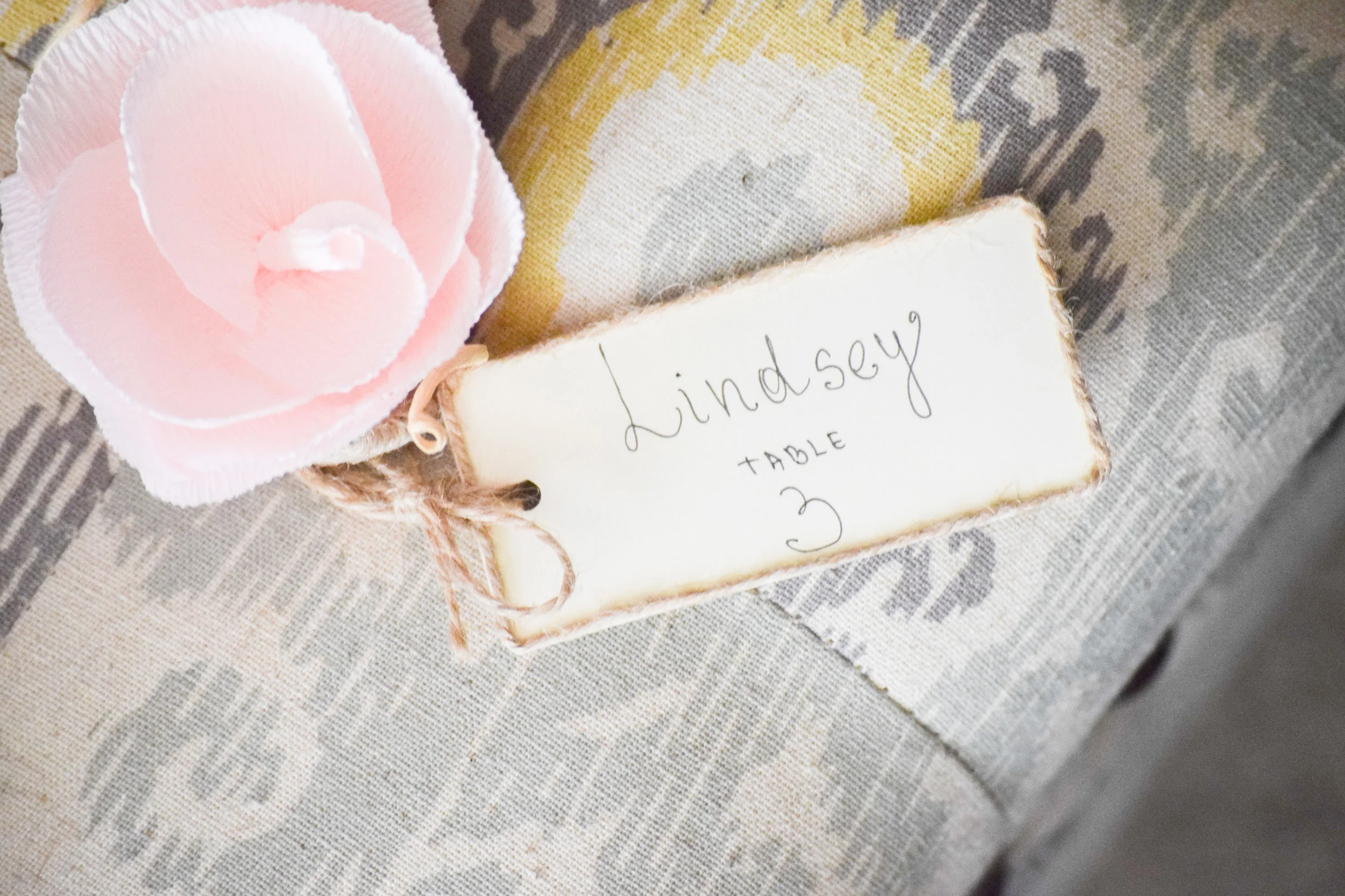 Wedding Seating Card Ideas - The Bridal Boutique | Handmade Paper Flower Seating Cards, VEN Decor Handmade