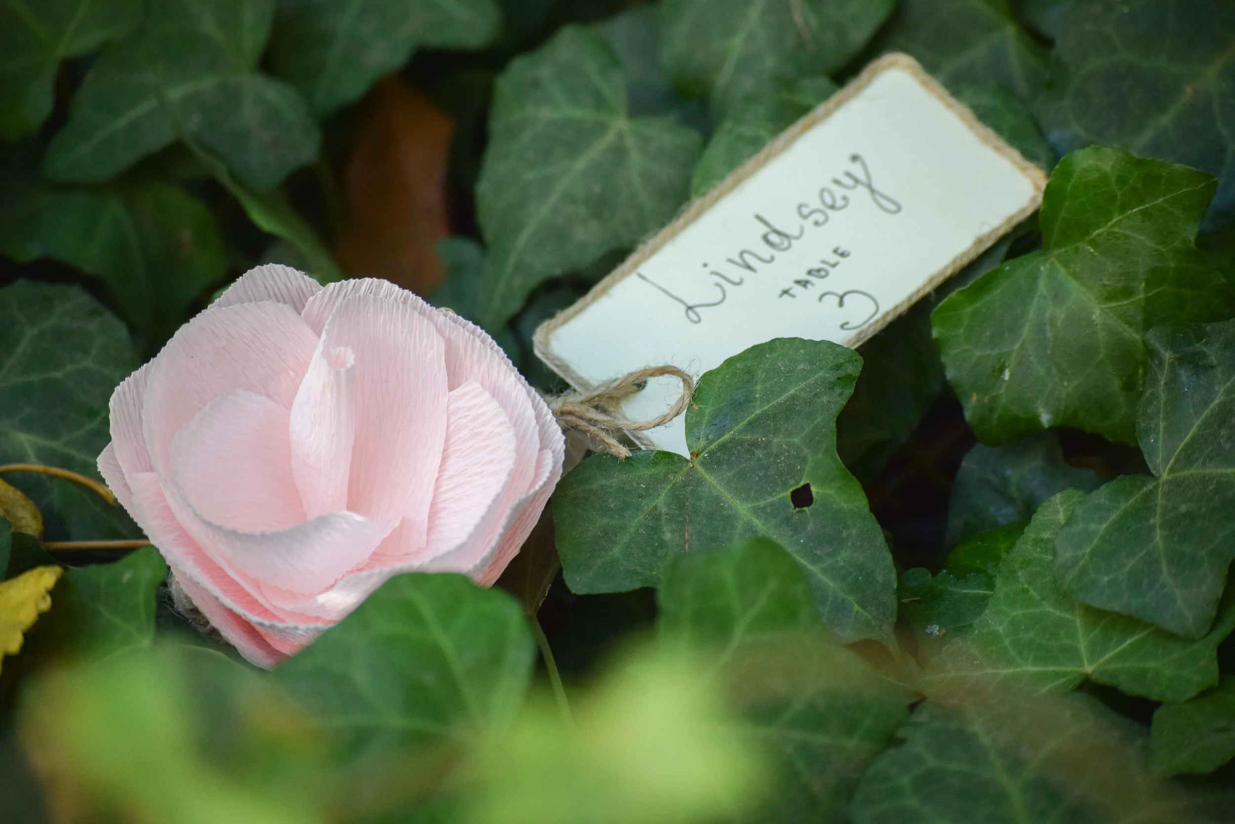 Wedding Seating Card Ideas - The Bridal Boutique | Handmade Paper Flower Seating Cards, VEN Decor Handmade