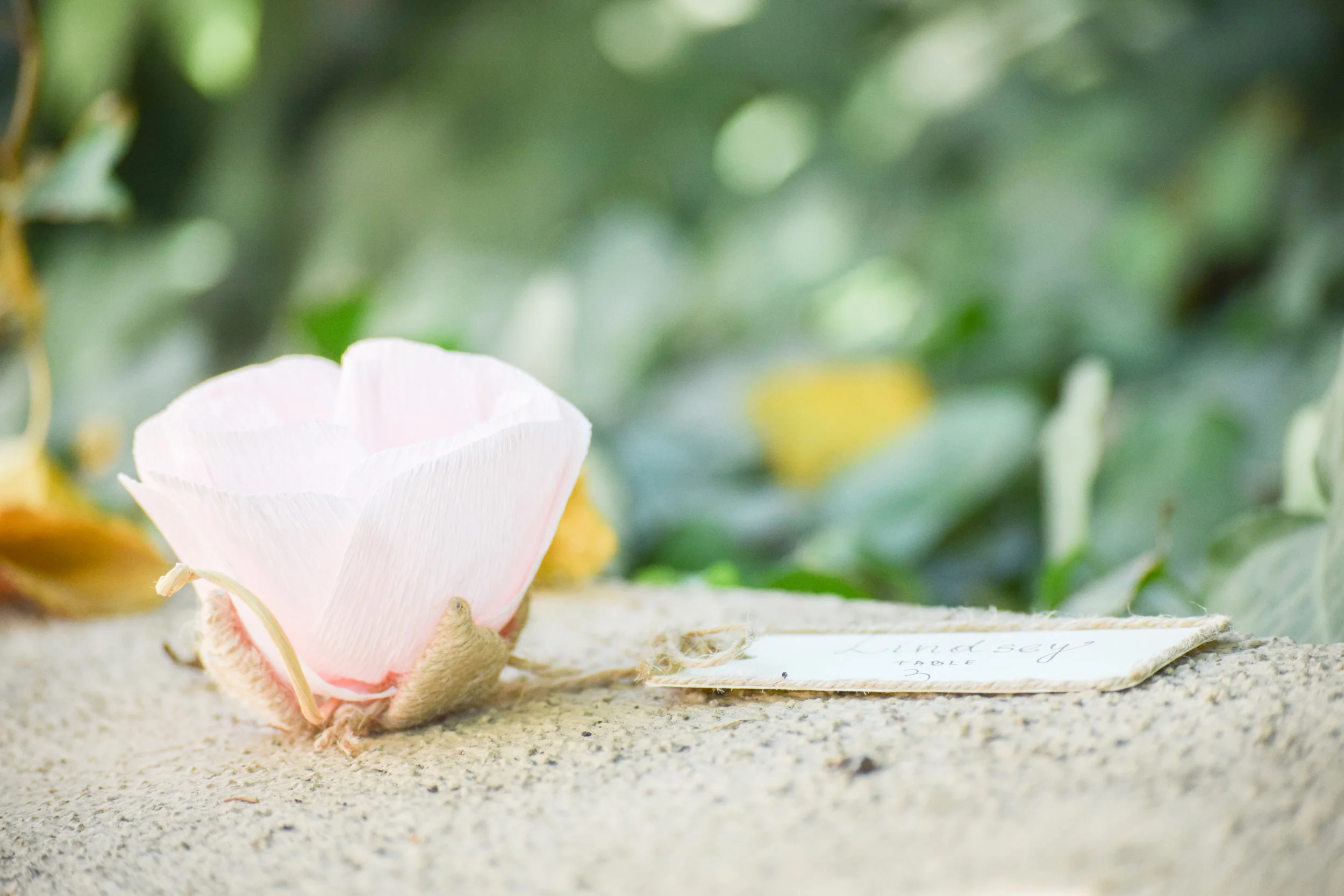 Wedding Seating Card Ideas - The Bridal Boutique | Handmade Paper Flower Seating Cards, VEN Decor Handmade