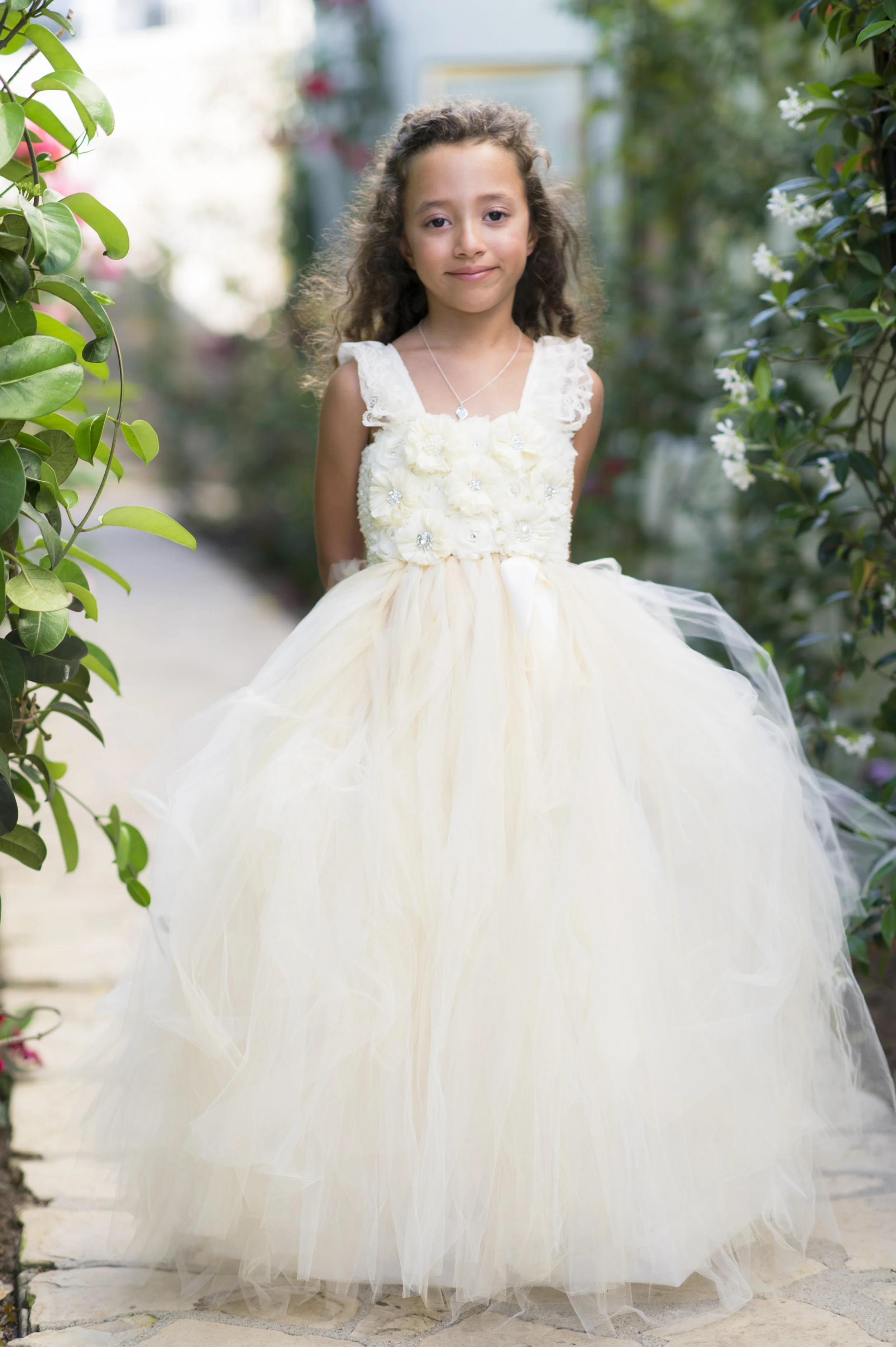 Ivory Flower Girl Dress - A Romantic Bel Air Bay Club Ocean-View Wedding - Southern California Wedding - Kevin Dinh Photography
