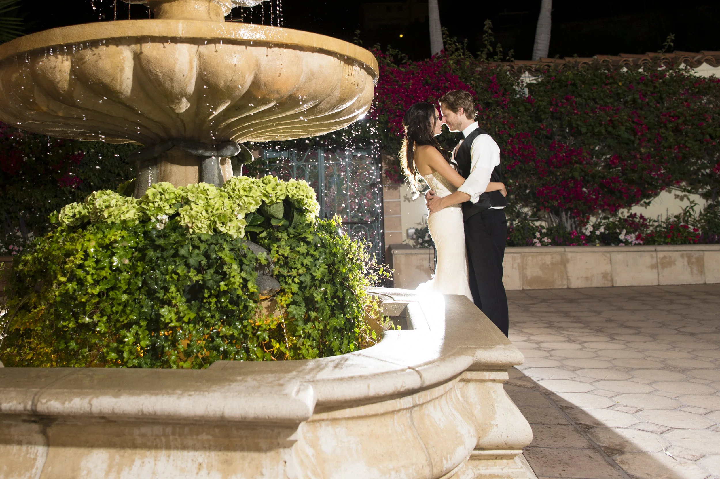 Night time Bride and Groom Portraits - A Romantic Bel Air Bay Club Ocean-View Wedding - Southern California Wedding - Kevin Dinh Photography