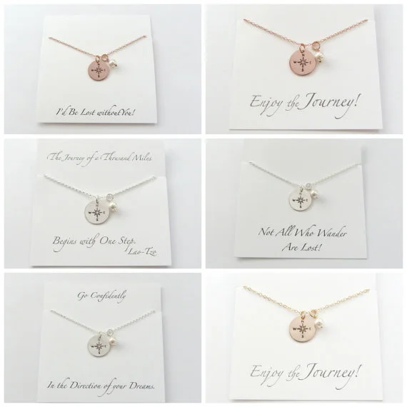 Bridesmaid Gift Ideas - Bridesmaid Jewelry - Bridesmaid Proposal Ideas - Coordinates Necklace