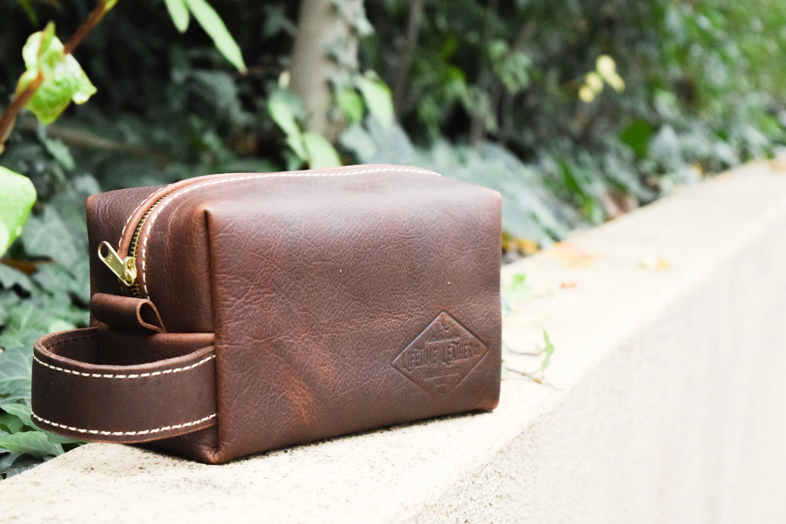 Practical Groomsman Gift Idea - Men's Leather Toiletry Bag - Lifetime Leather Co