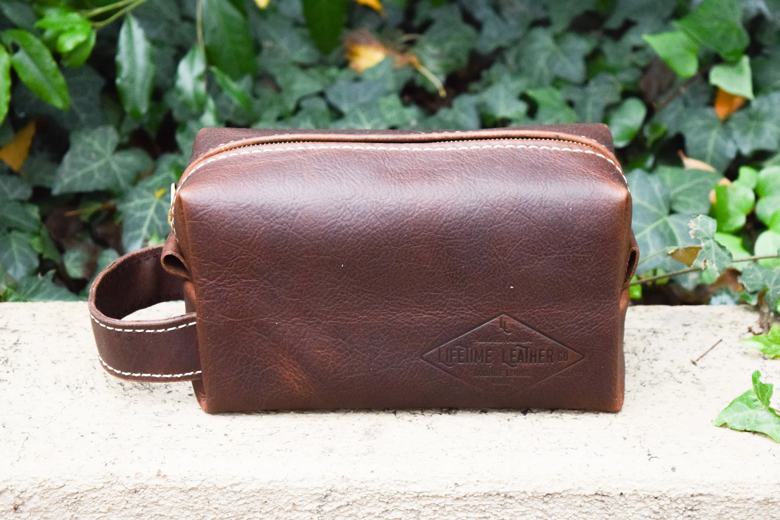 Practical Groomsman Gift Idea - Men's Leather Toiletry Bag - Lifetime Leather Co