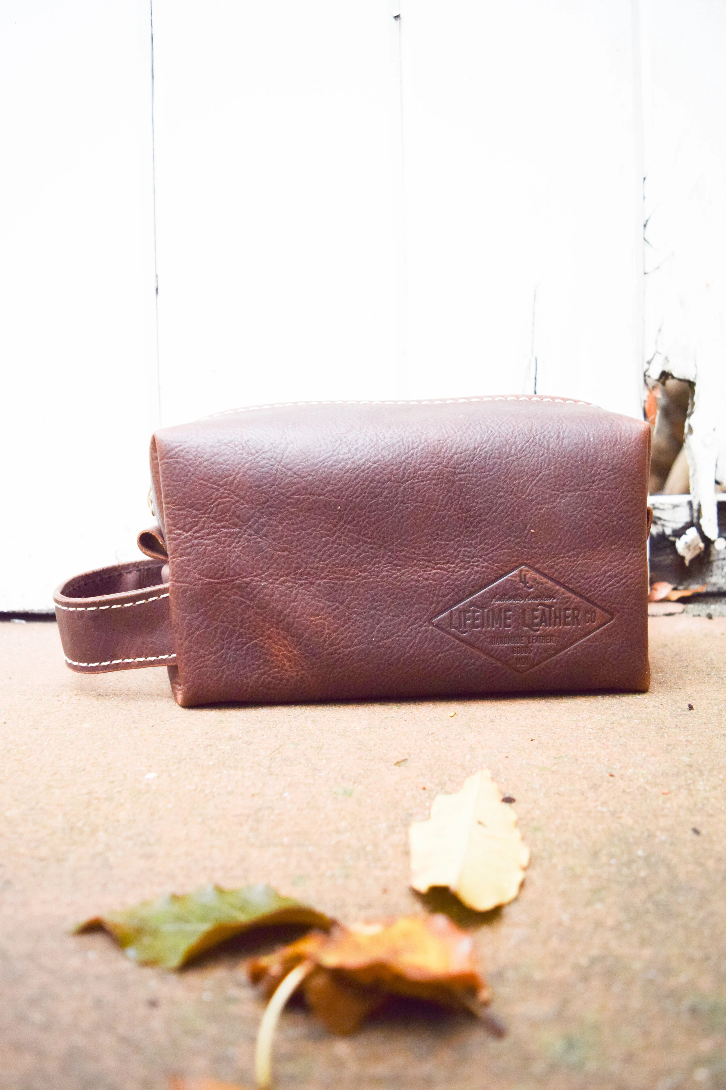 Practical Groomsman Gift Idea - Men's Leather Toiletry Bag - Lifetime Leather Co