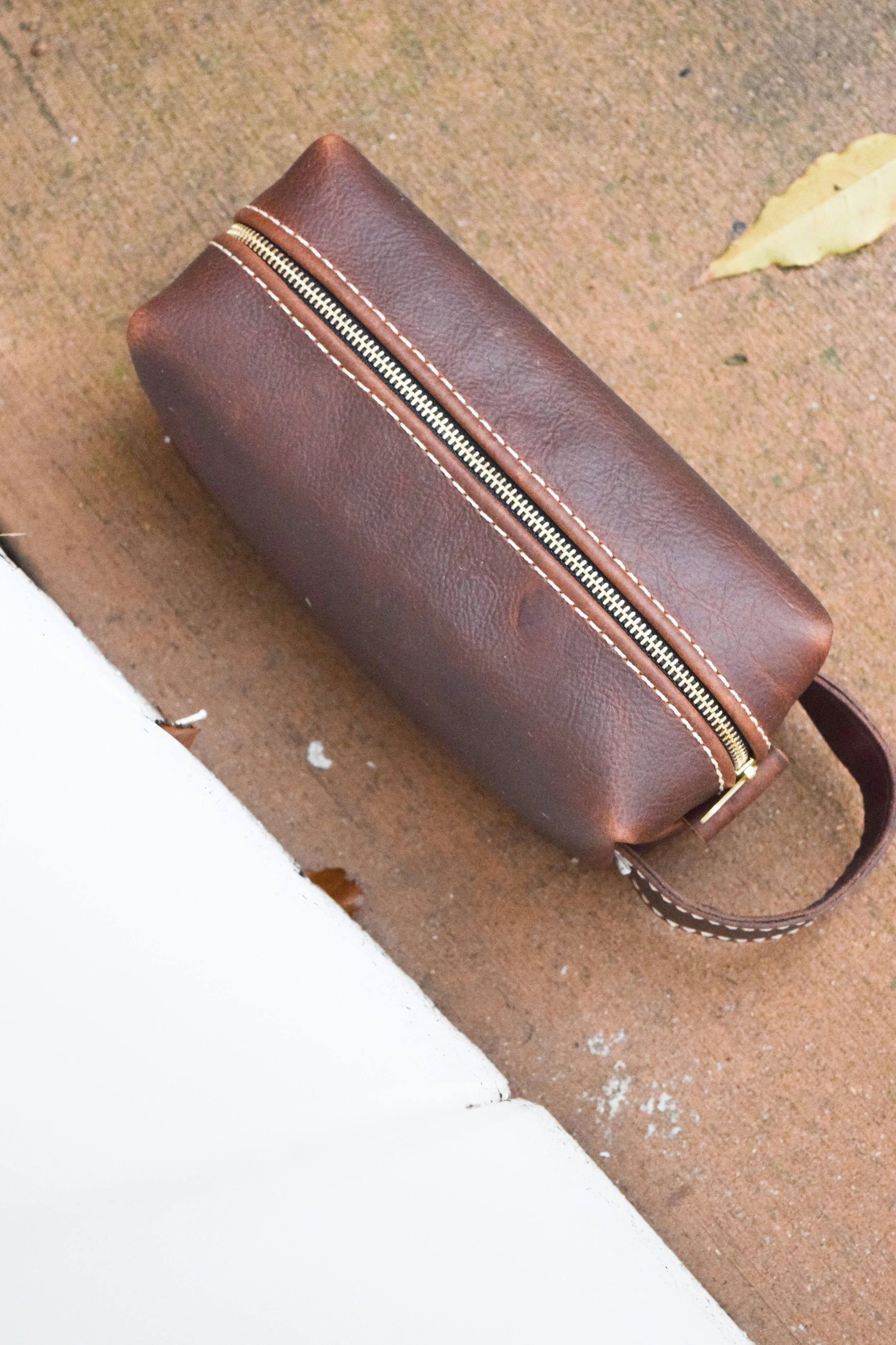 Practical Groomsman Gift Idea - Men's Leather Toiletry Bag - Lifetime Leather Co