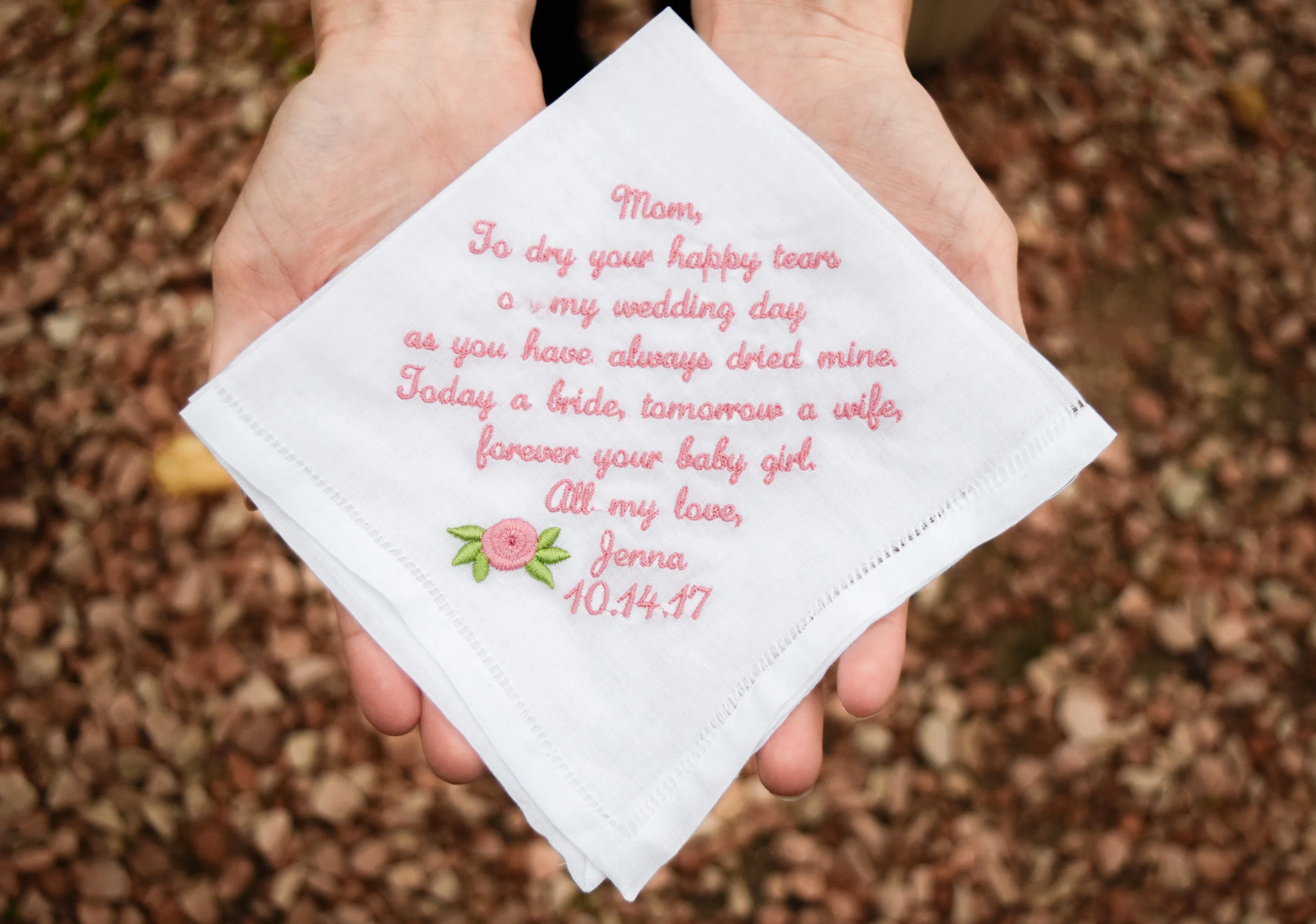 The Bridal Boutique | Custom Mother of the Bride Wedding Handkerchief
