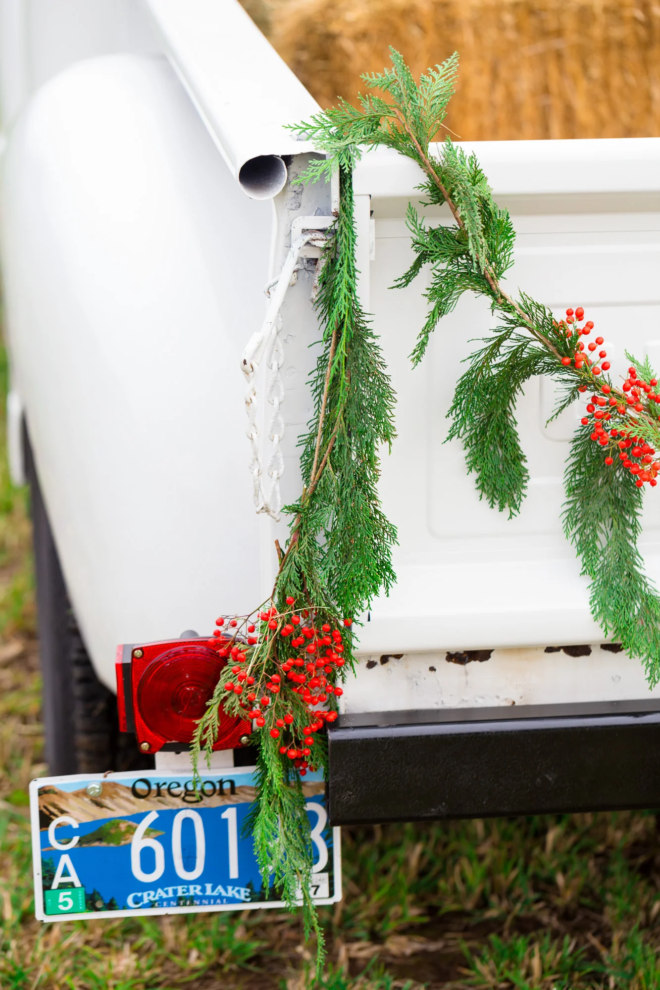 Vintage Chevy Truck Engagement Photos - Christmas Tree Farm Engagement Photos by Joshua Rainey Photography