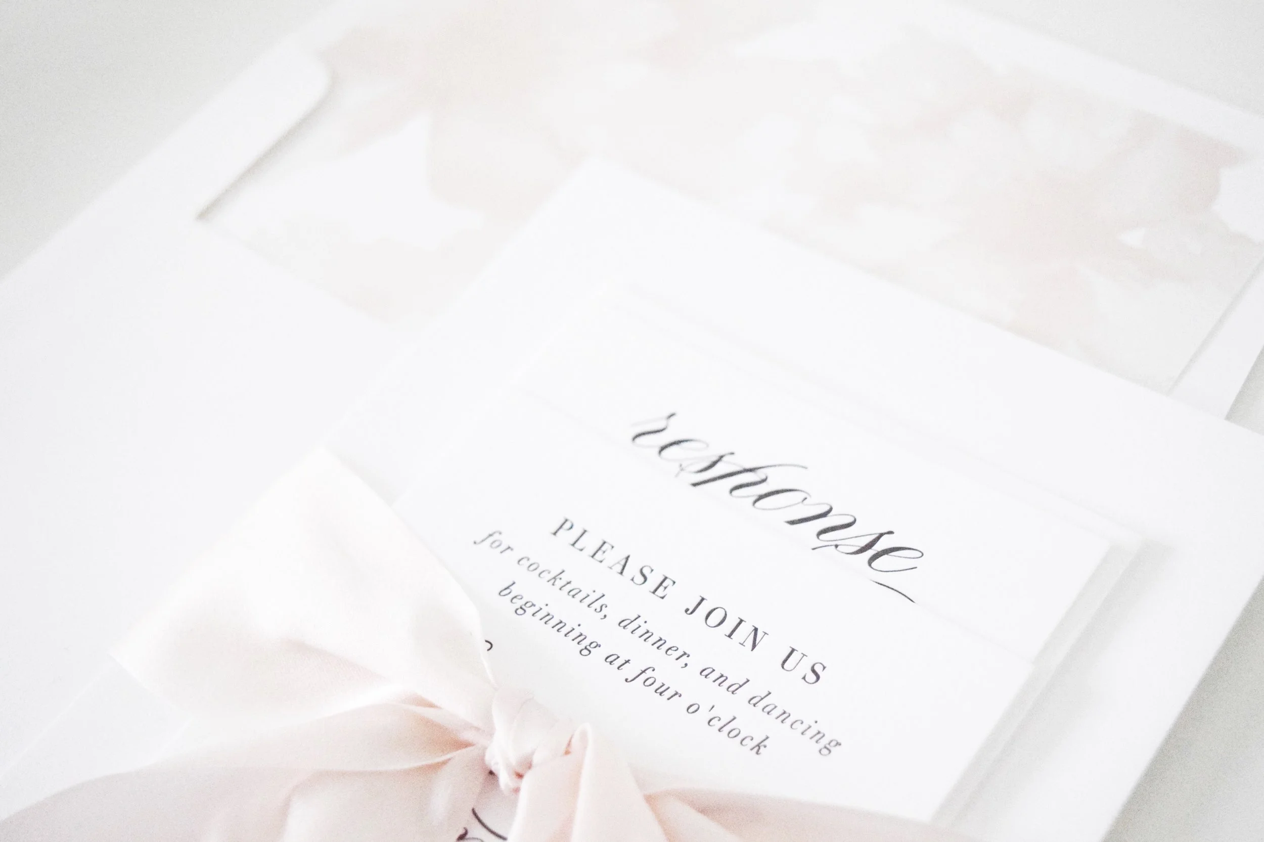 White + Blush Wedding Invitations - Shine Wedding Invitations