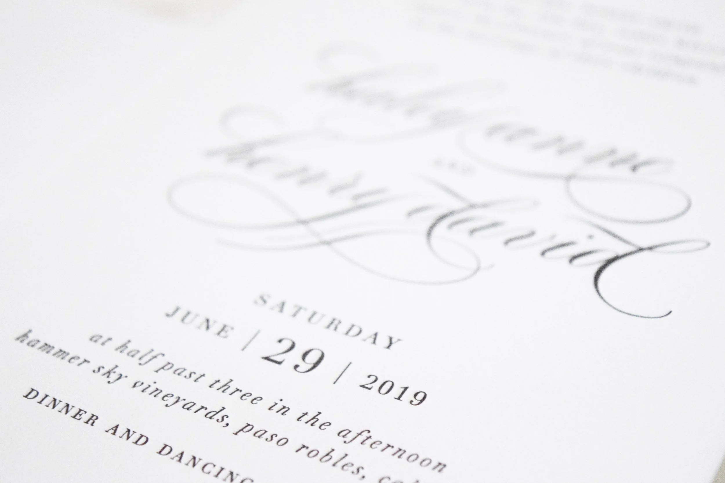 White + Blush Wedding Invitations - Shine Wedding Invitations