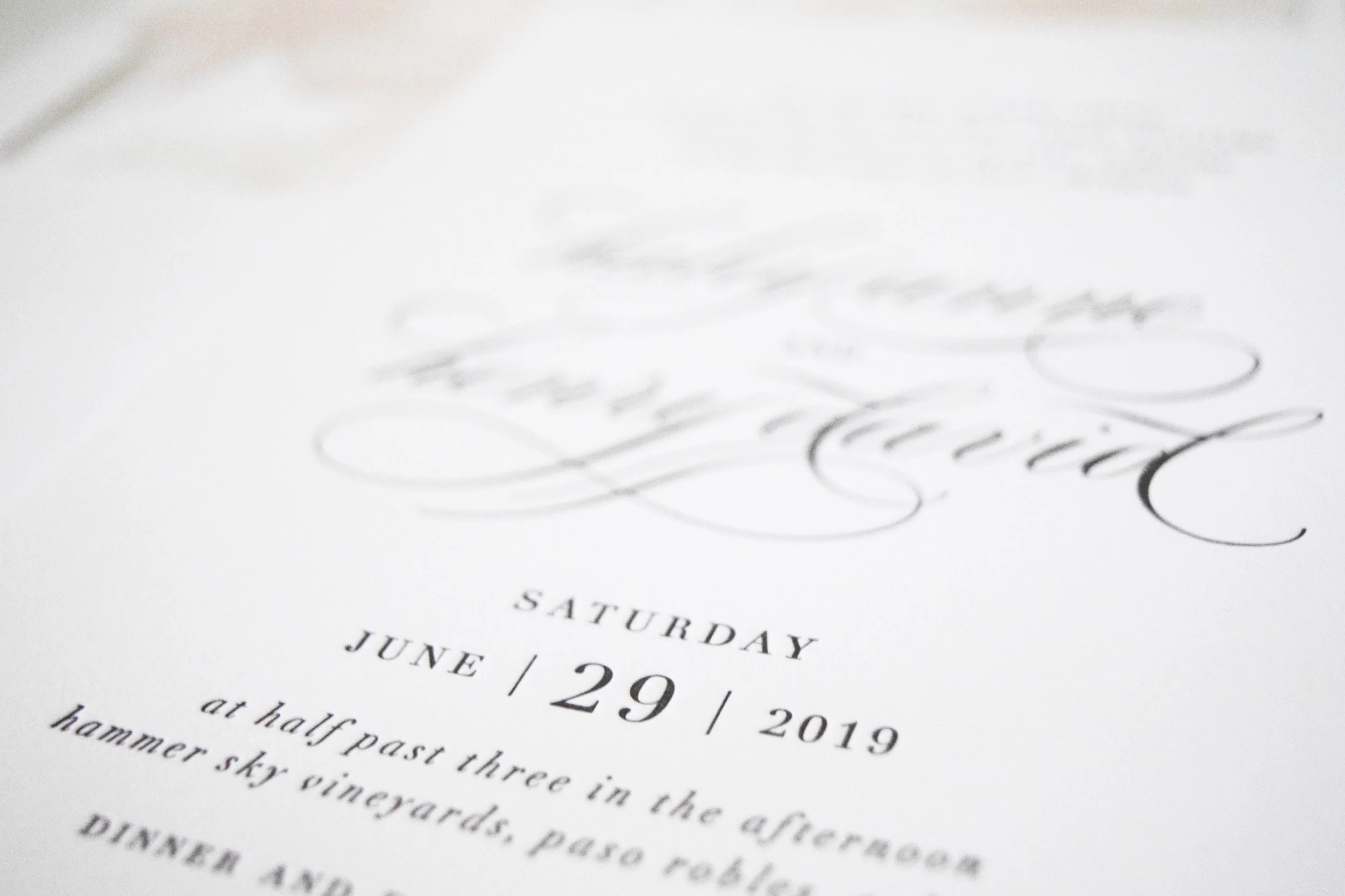 White + Blush Wedding Invitations - Shine Wedding Invitations