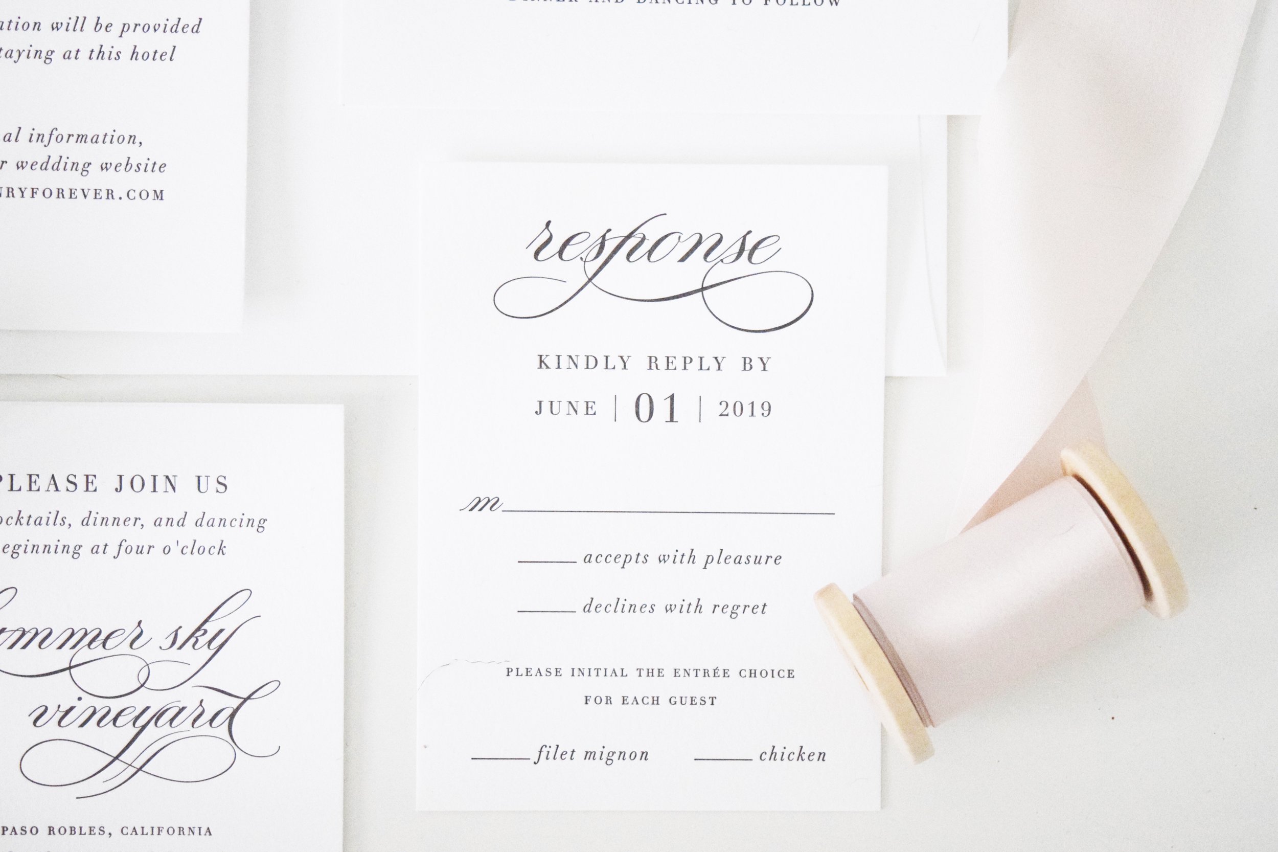 White + Blush Wedding Invitations - Shine Wedding Invitations