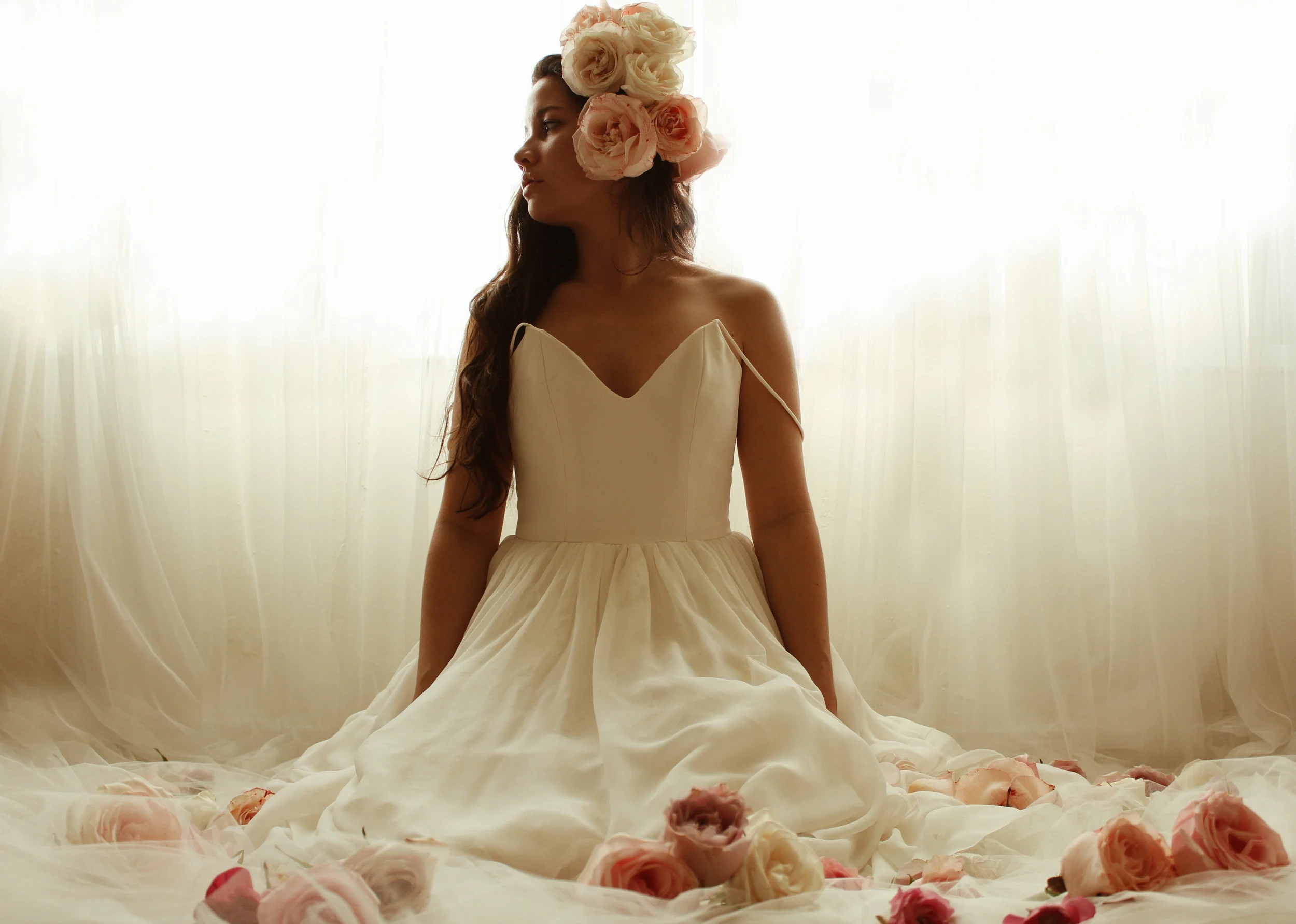 Romantic 1950's Havana-Inspired Wedding Gowns by Gretchen Dawley Bridal