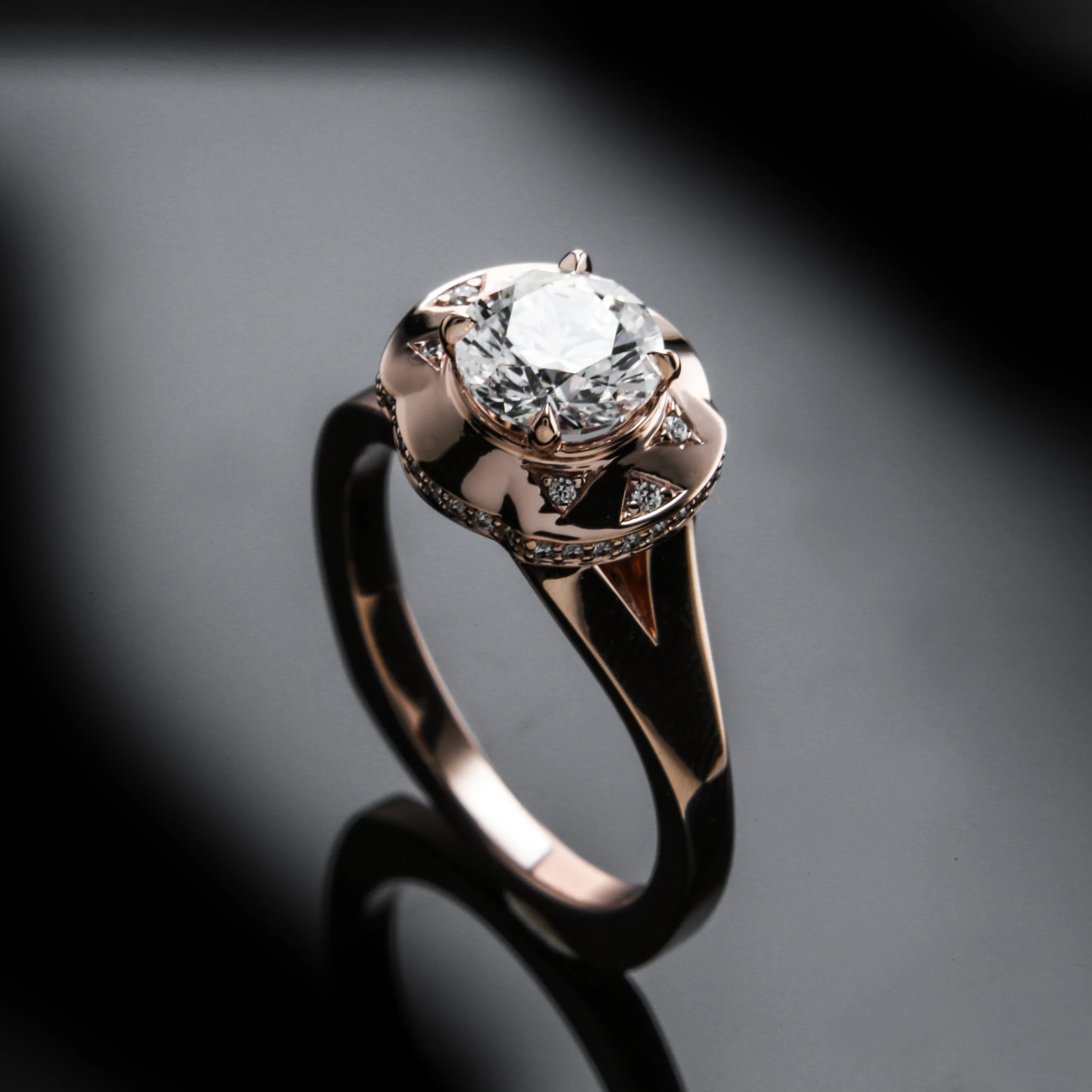 Rose Gold Vintage Style Engagement Rings by Brian Gavin Diamonds - The 810 Collection