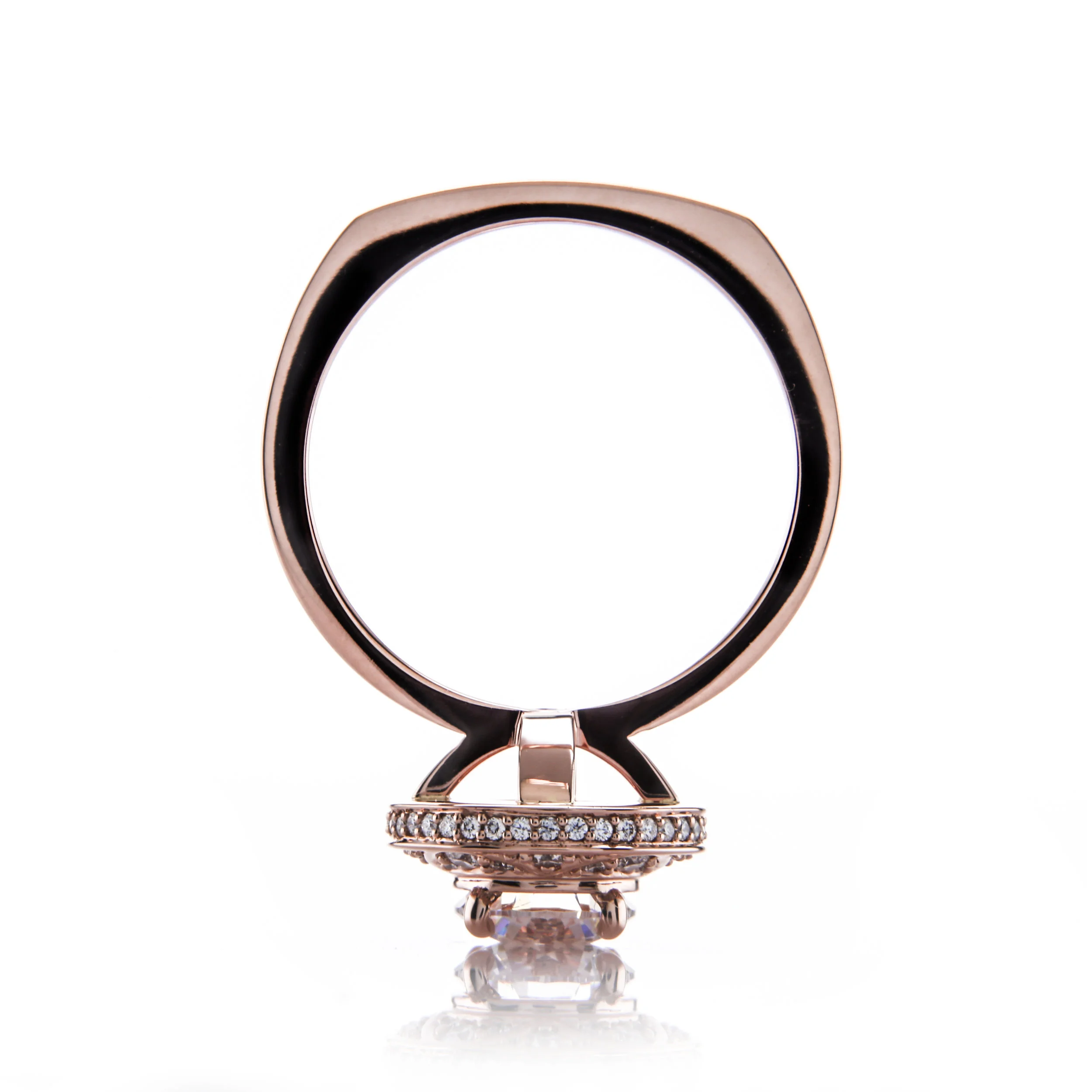 Rose Gold Vintage Style Engagement Rings by Brian Gavin Diamonds - The 810 Collection