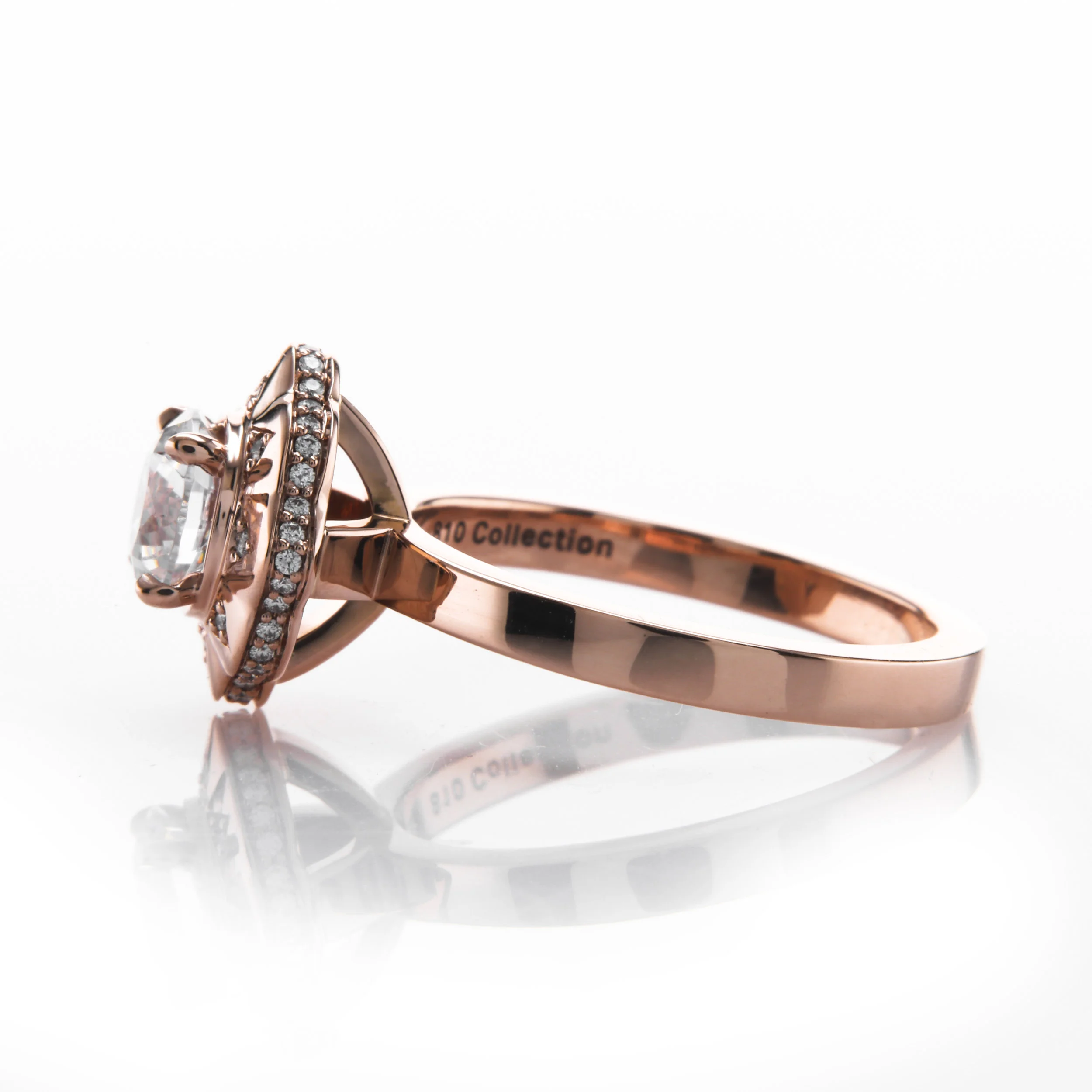 Rose Gold Vintage Style Engagement Rings by Brian Gavin Diamonds - The 810 Collection