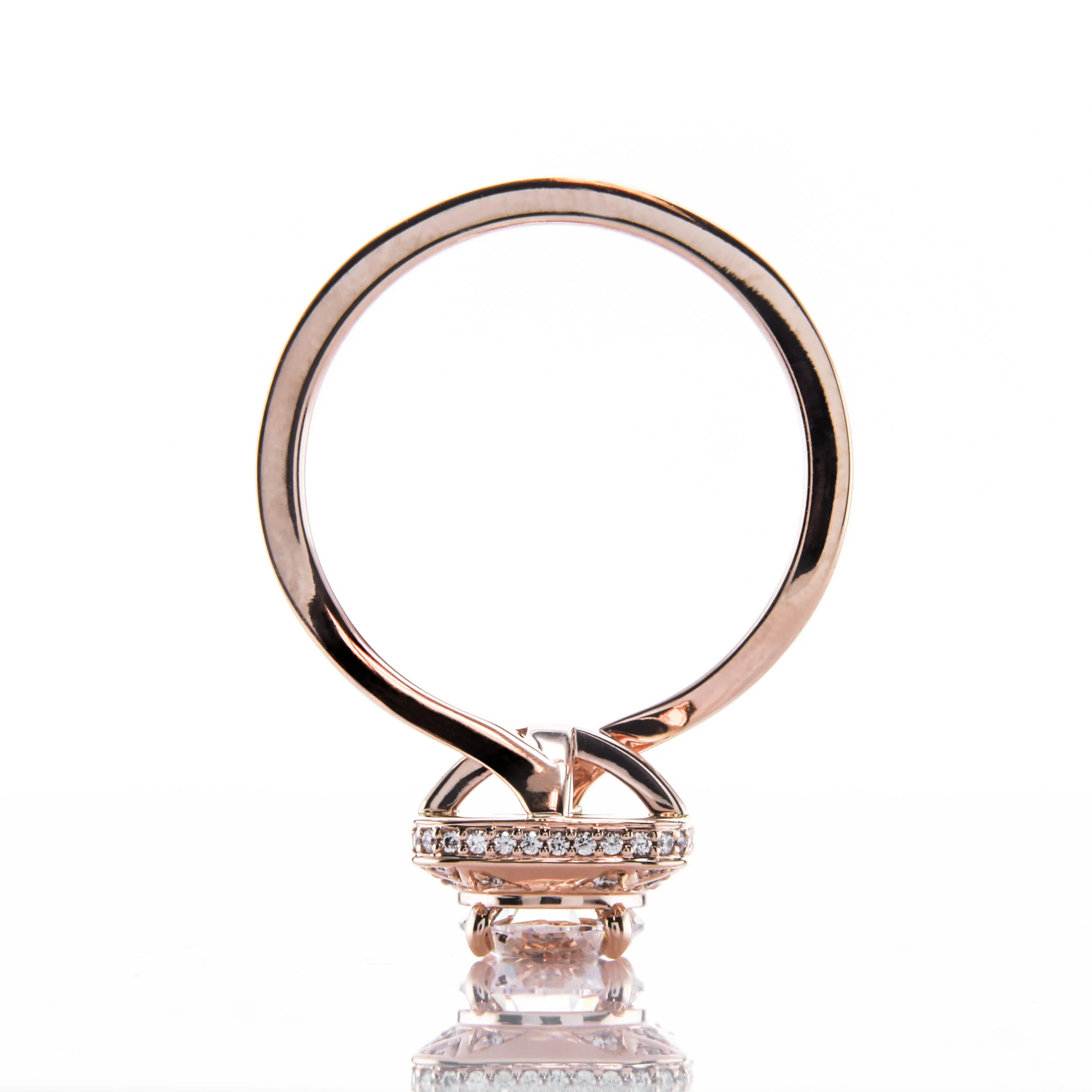 Rose Gold Vintage Style Engagement Rings by Brian Gavin Diamonds - The 810 Collection