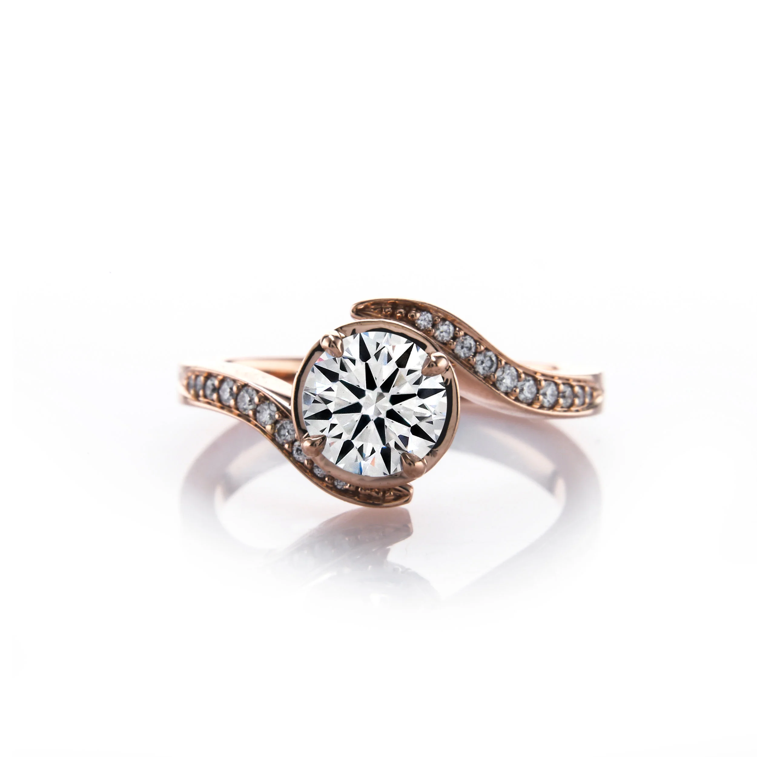 Rose Gold Vintage Style Engagement Rings by Brian Gavin Diamonds - The 810 Collection