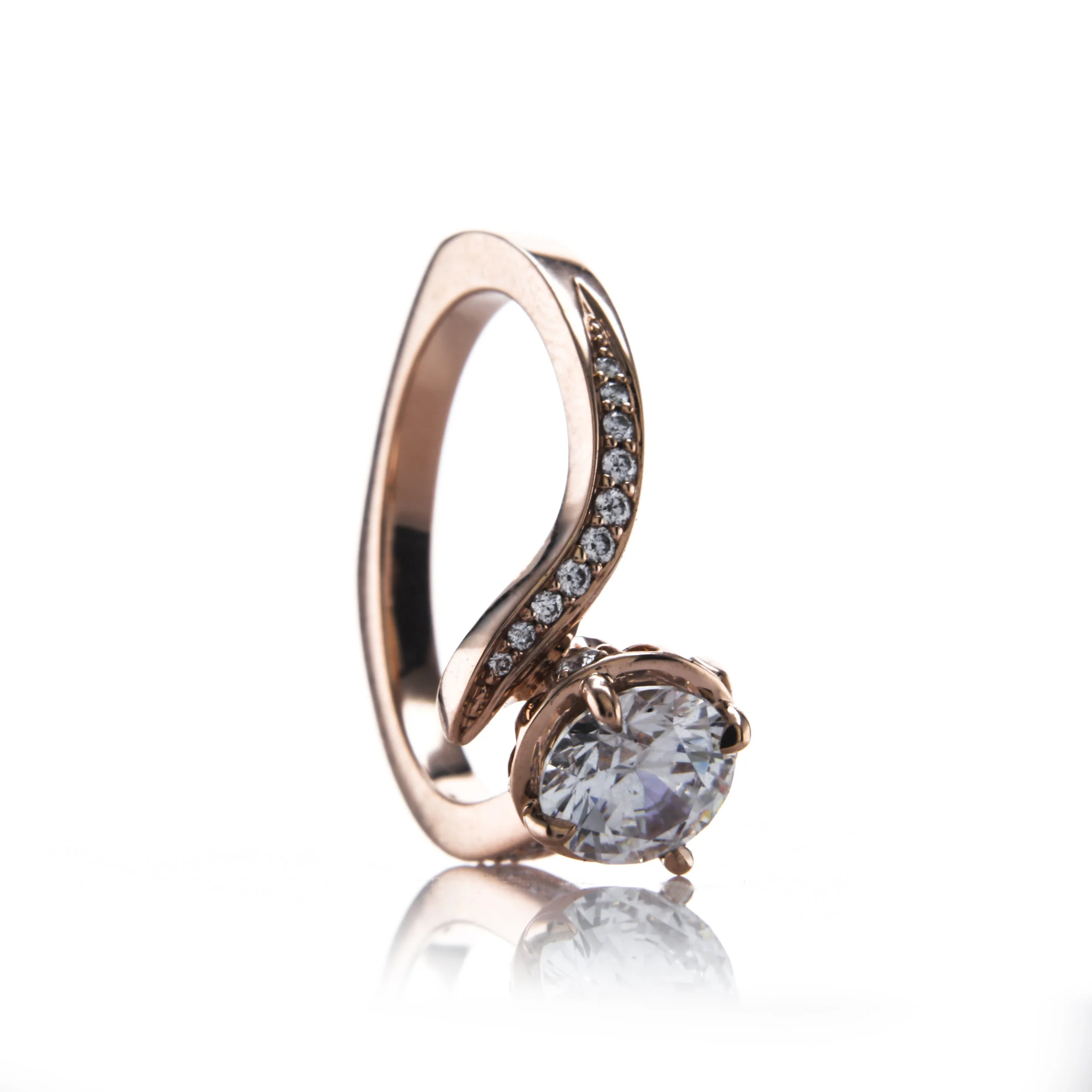 Rose Gold Vintage Style Engagement Rings by Brian Gavin Diamonds - The 810 Collection