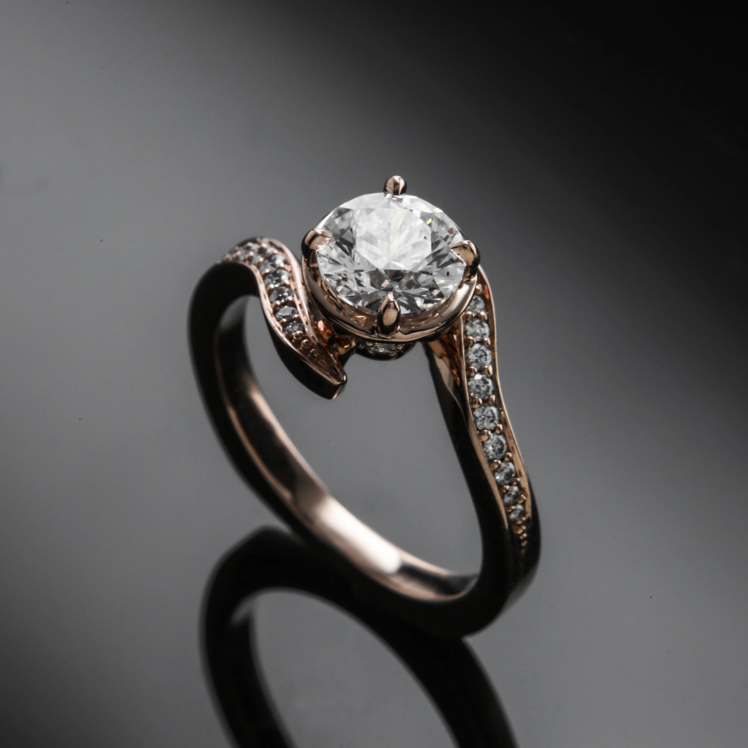 Rose Gold Vintage Style Engagement Rings by Brian Gavin Diamonds - The 810 Collection