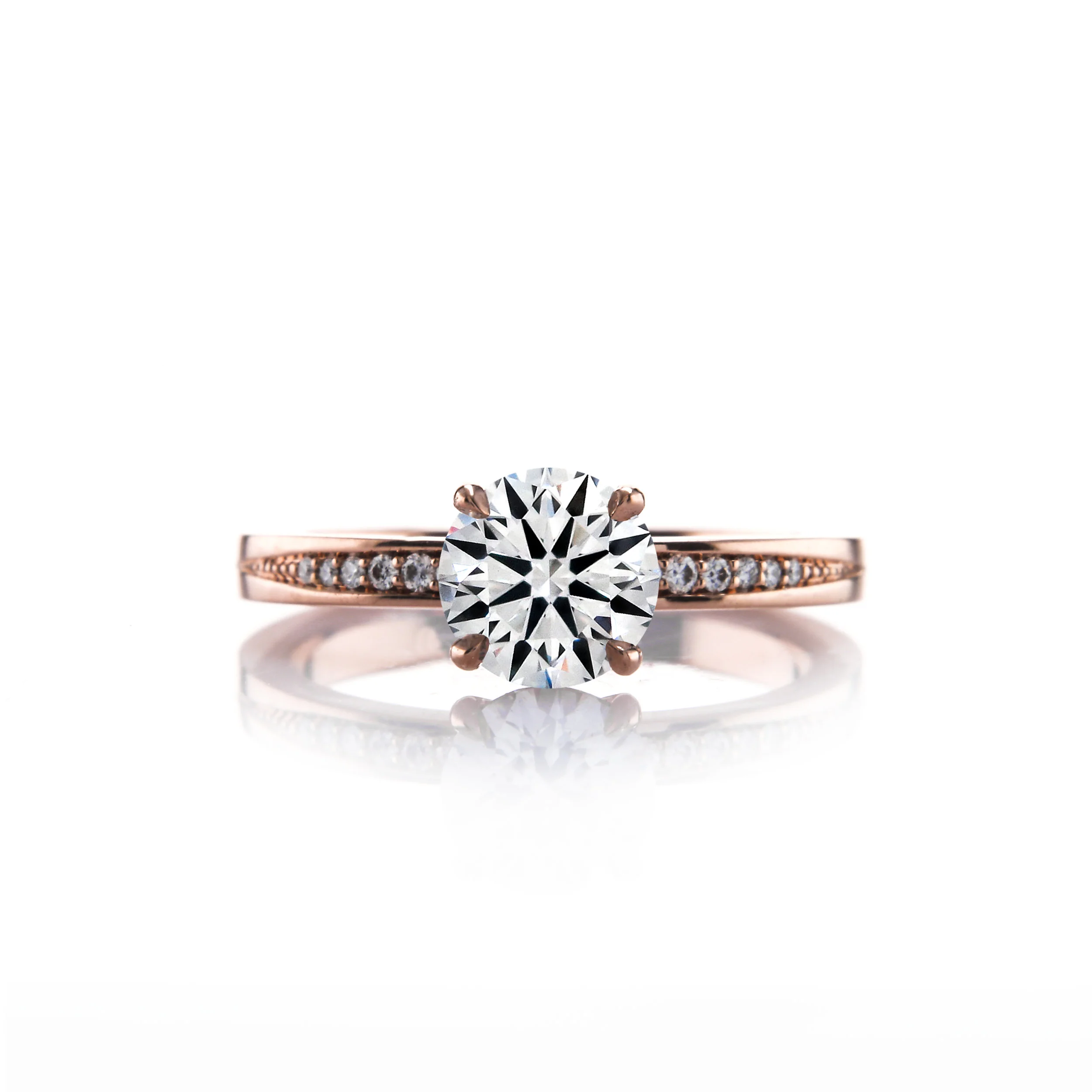 Rose Gold Vintage Style Engagement Rings by Brian Gavin Diamonds - The 810 Collection