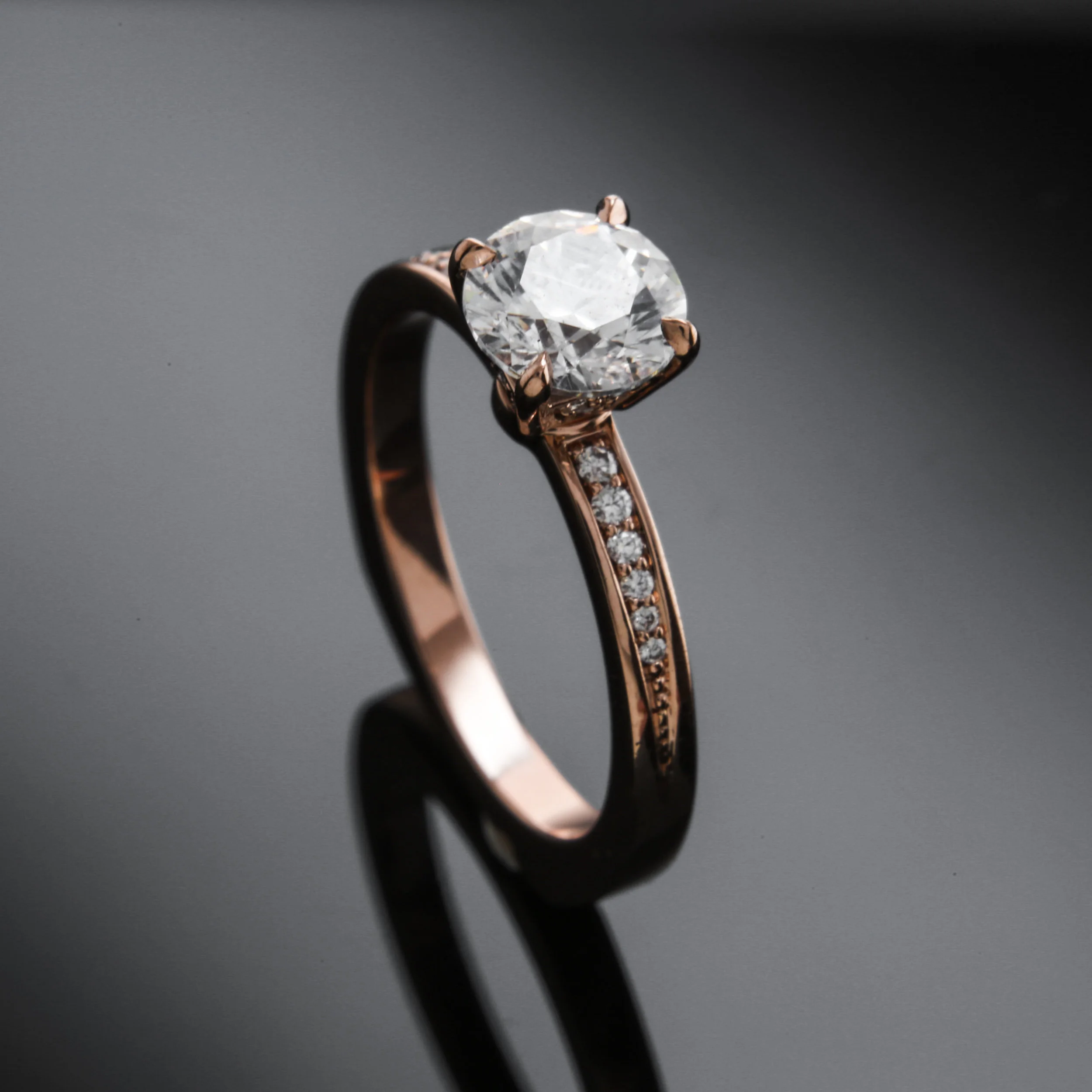 Rose Gold Vintage Style Engagement Rings by Brian Gavin Diamonds - The 810 Collection