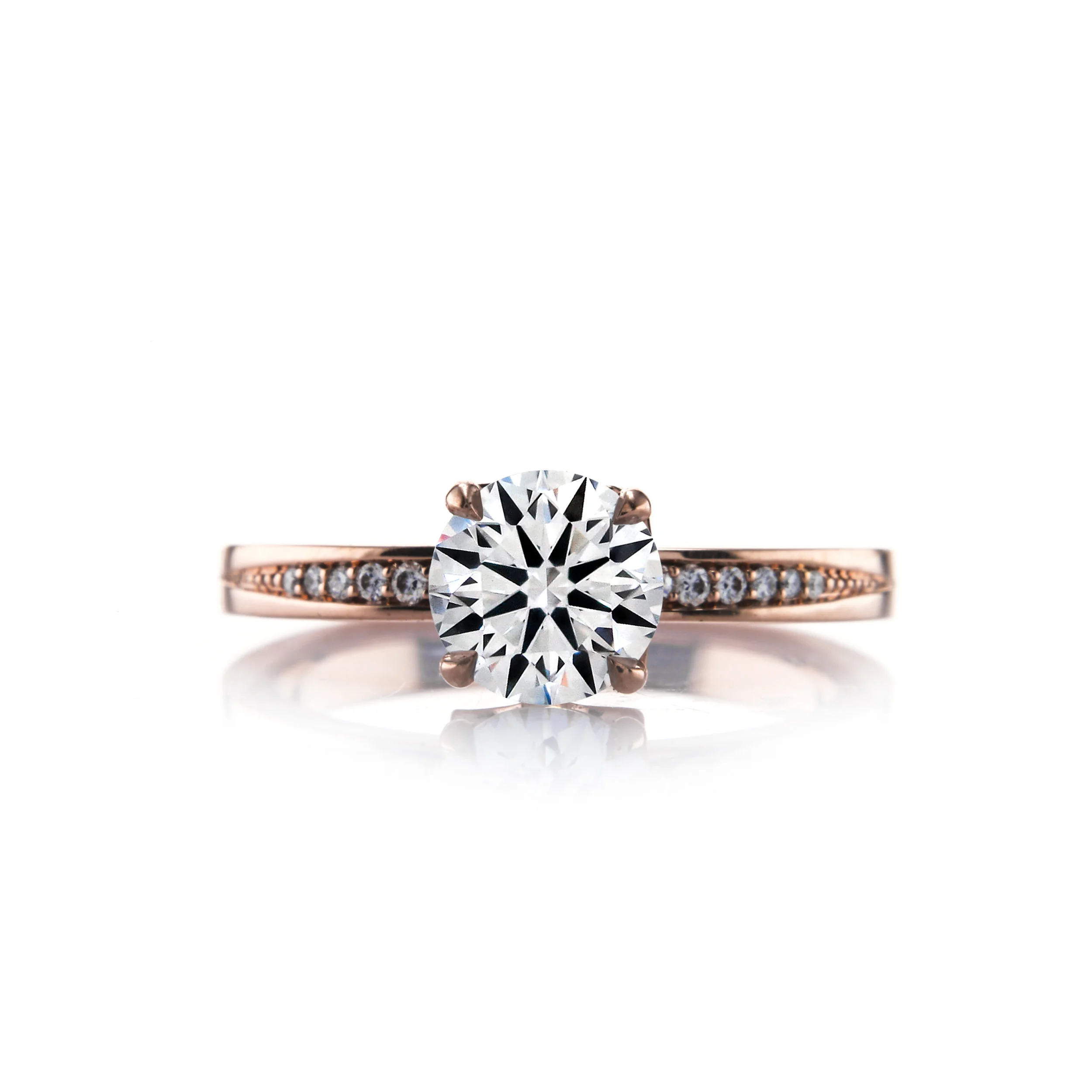 Rose Gold Vintage Style Engagement Rings by Brian Gavin Diamonds - The 810 Collection
