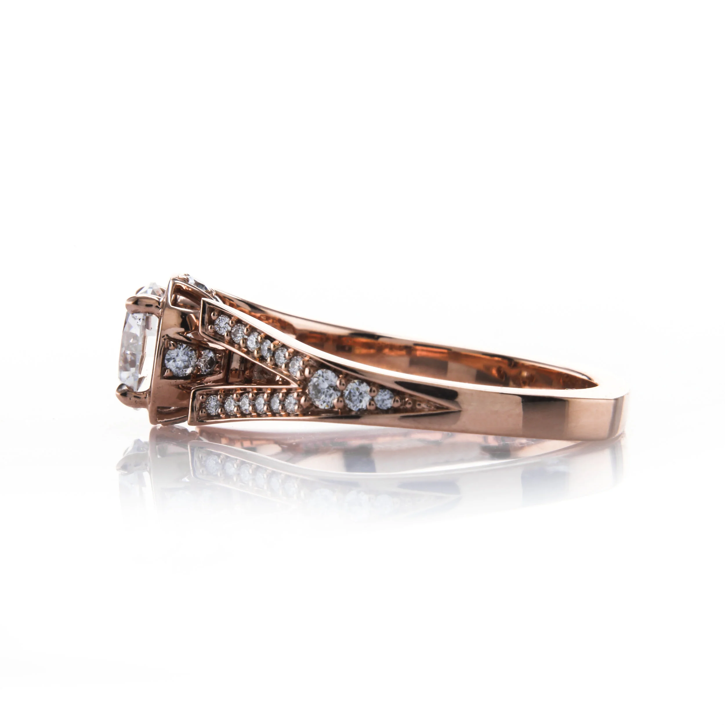 Rose Gold Vintage Style Engagement Rings by Brian Gavin Diamonds - The 810 Collection
