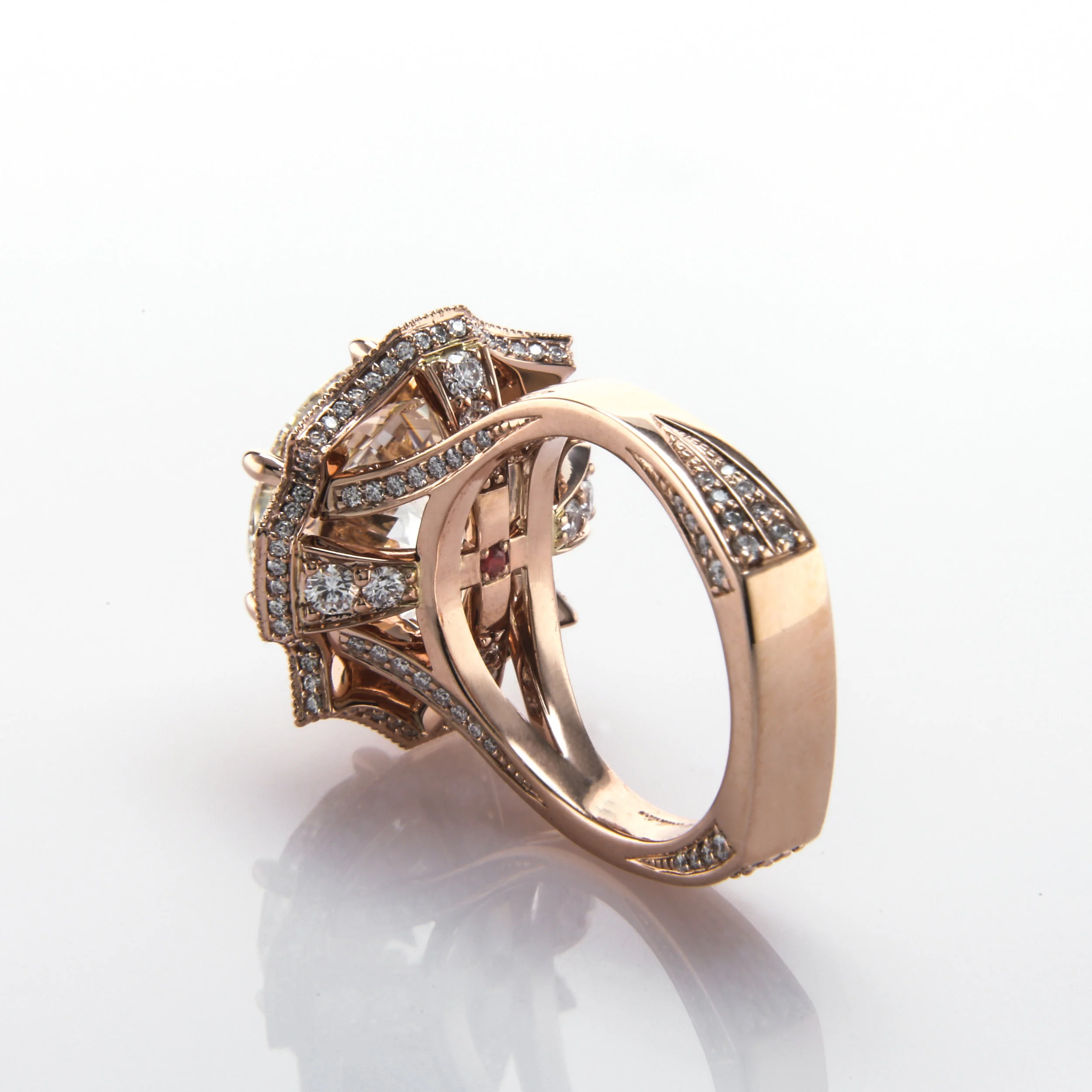 Rose Gold Vintage Style Engagement Rings by Brian Gavin Diamonds - The 810 Collection