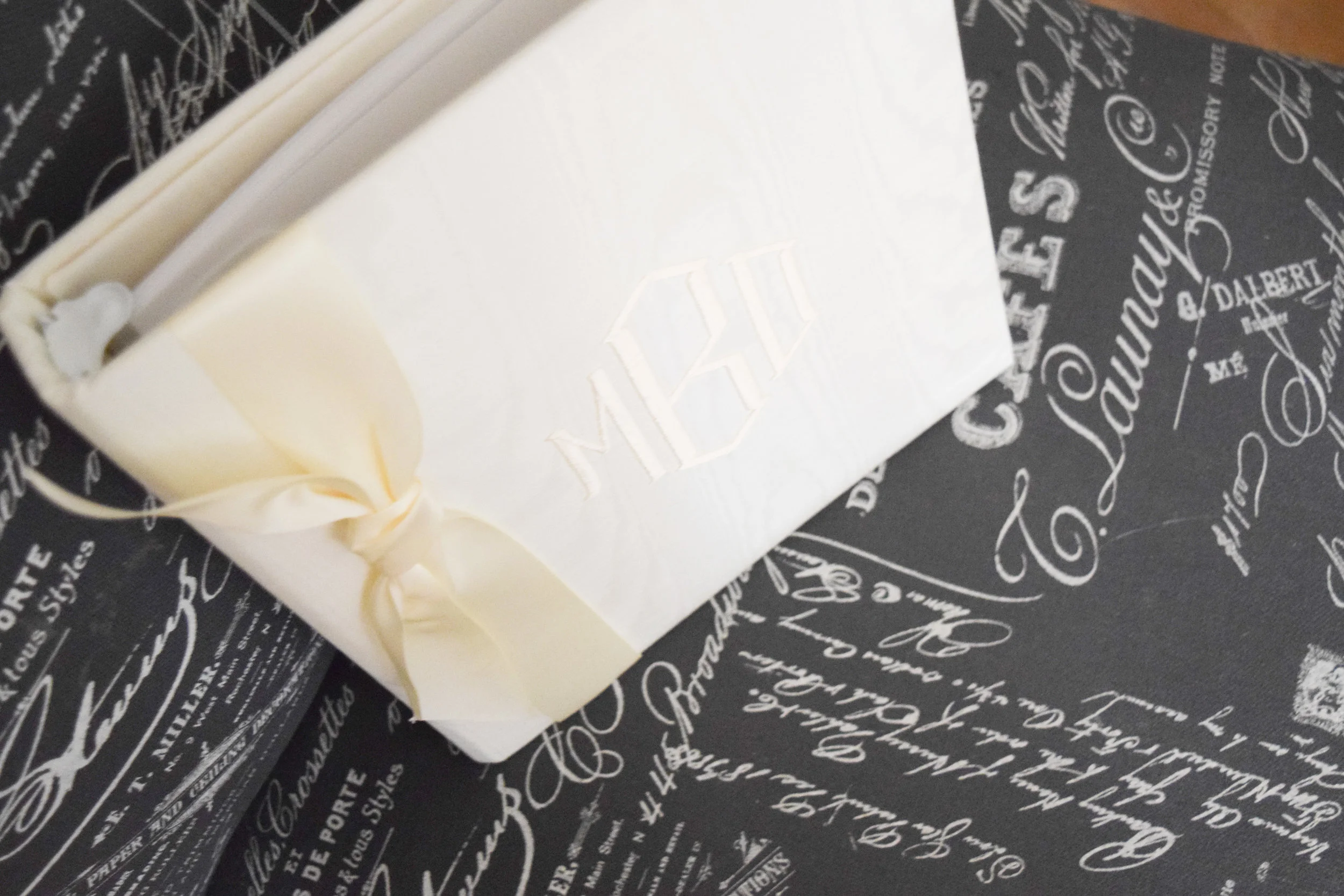 The Bridal Boutique | Monogrammed Wedding Guest Books by Way Cool Designs