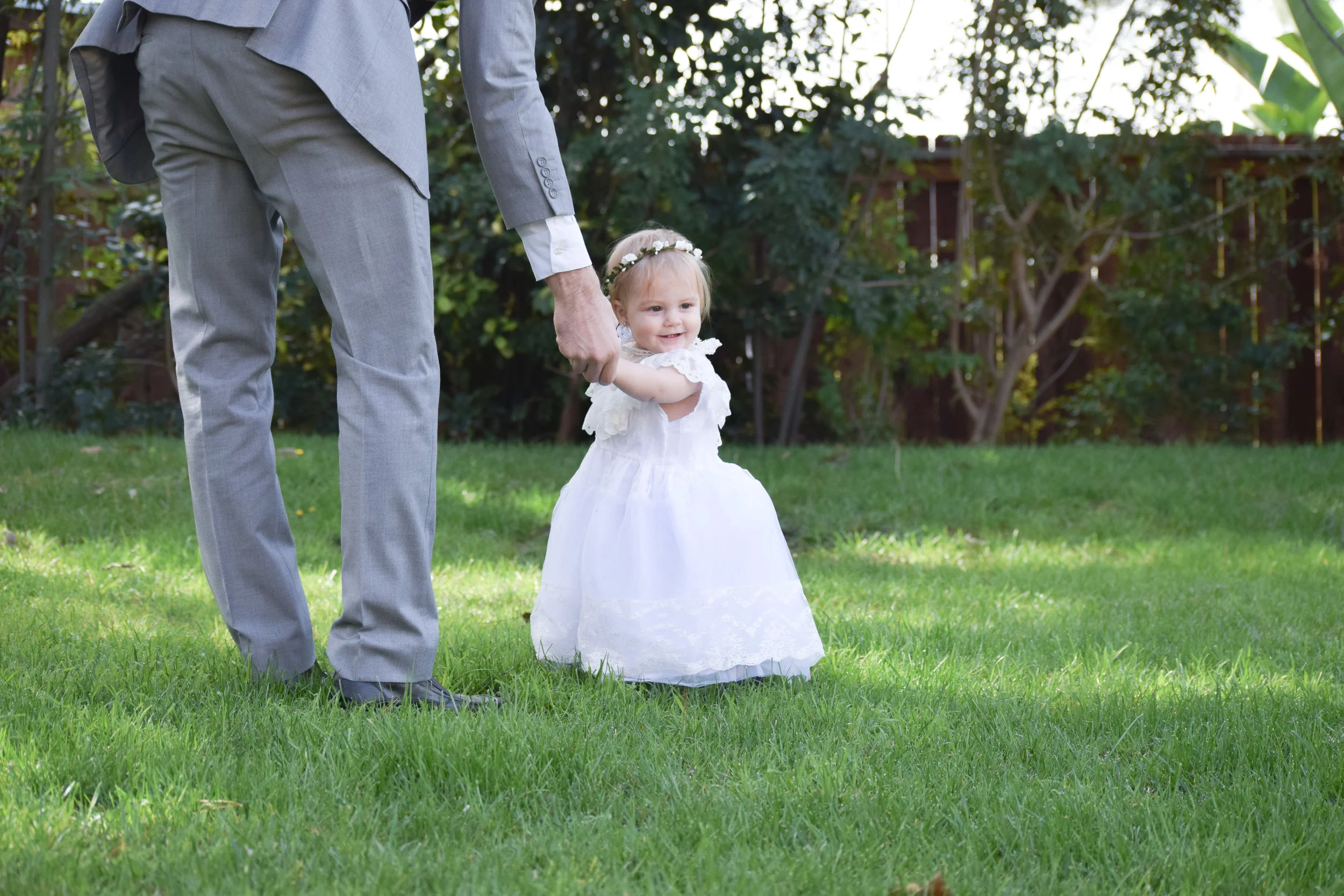 White Vintage Lace Flower Girl Dress - The Hair Bow Company