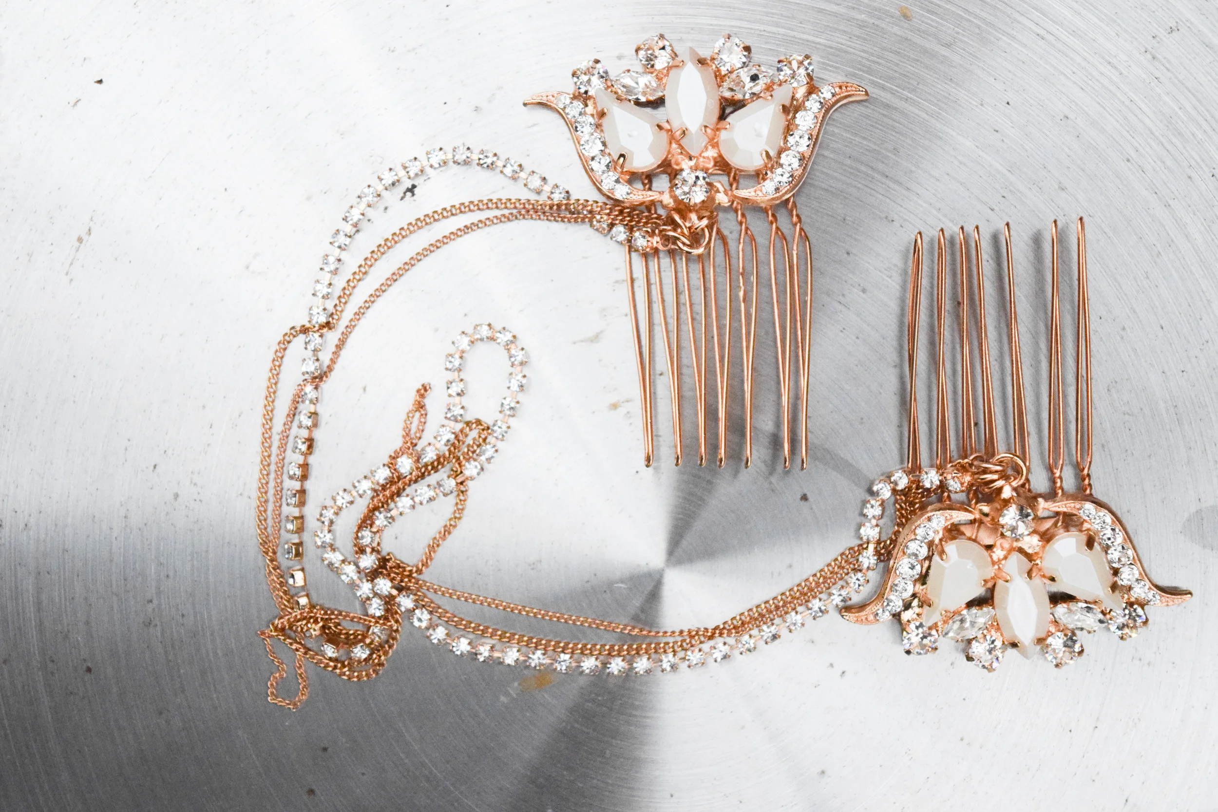 The Bridal Boutique | Rose Gold Bridal Headpiece - TheLadyBride - Rose Gold Bridal Jewelry