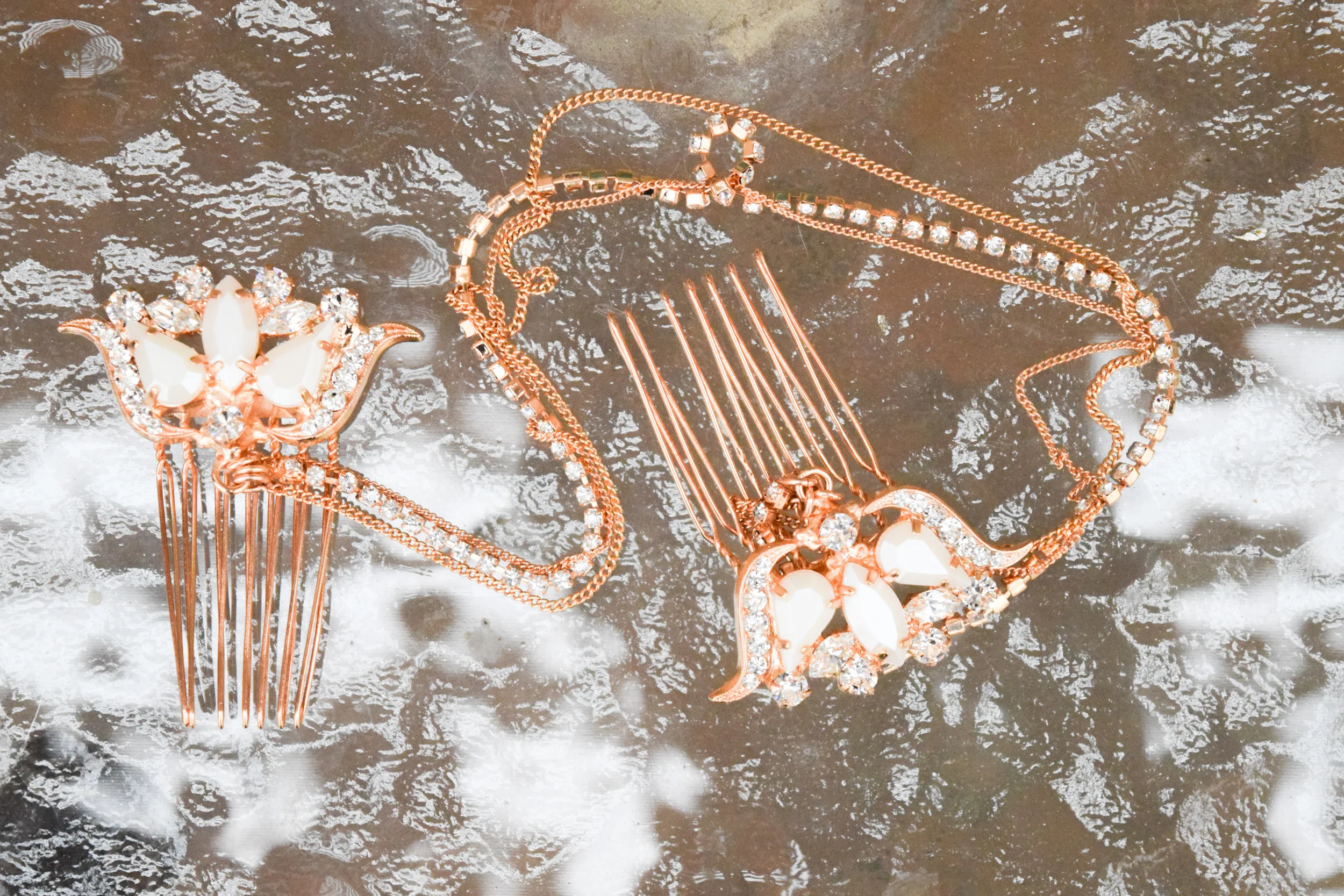 The Bridal Boutique | Rose Gold Bridal Headpiece - TheLadyBride - Rose Gold Bridal Jewelry
