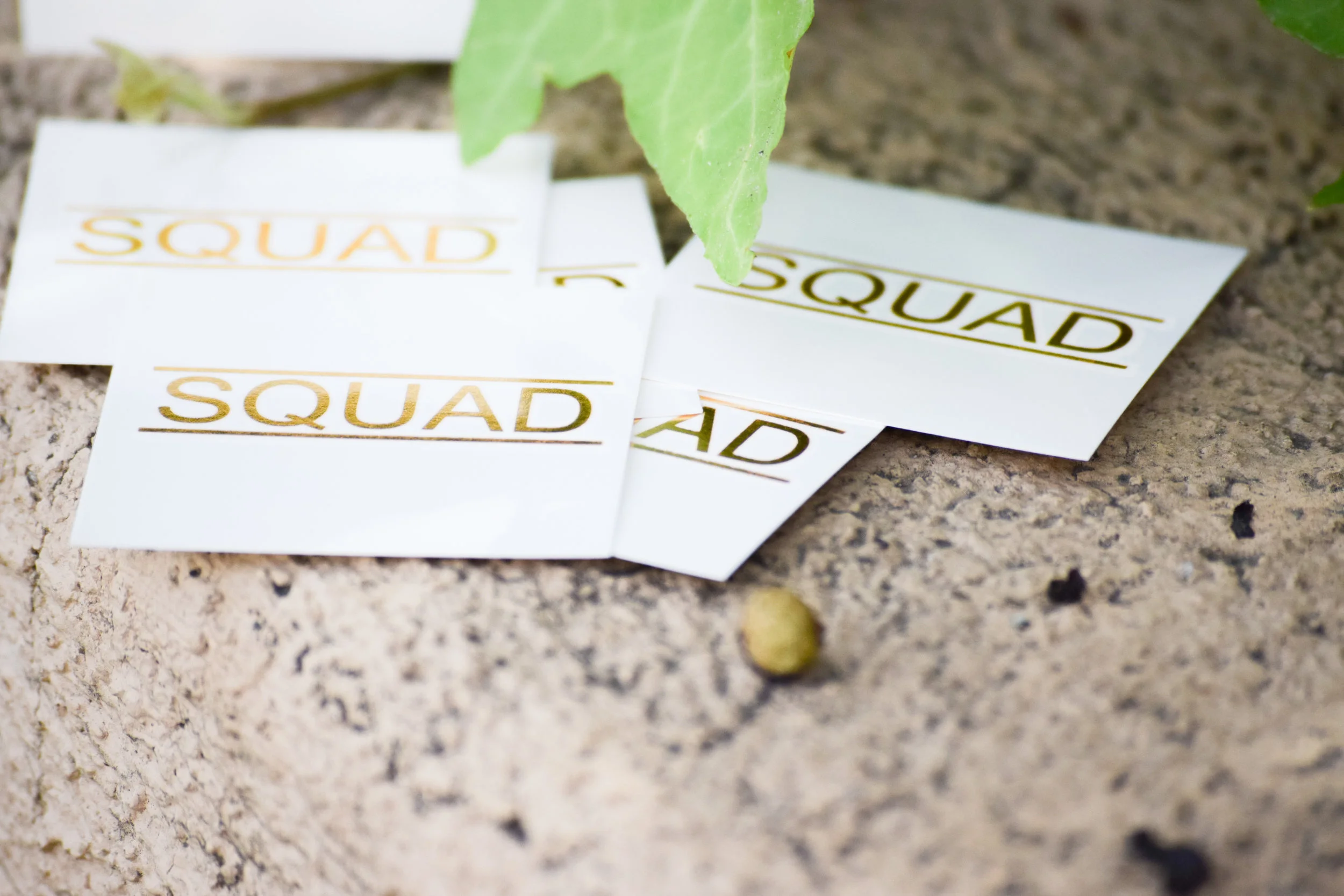 The Bridal Boutique | Gold Bridal Party Tattoos by Black Label Decor