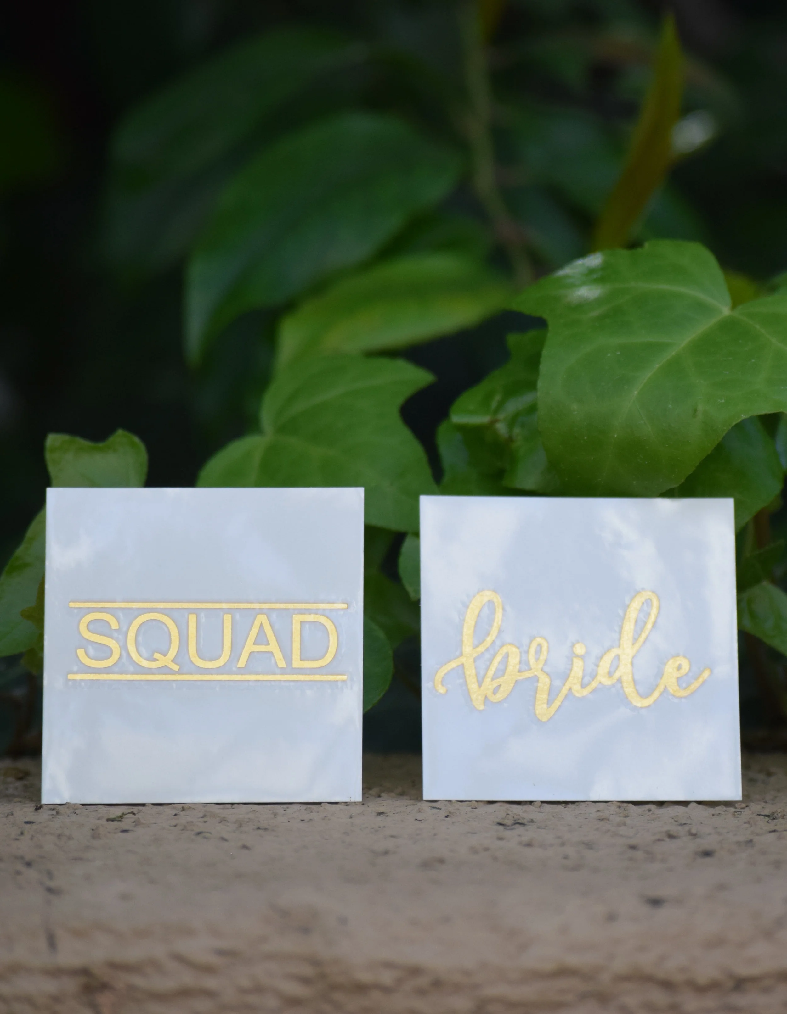 The Bridal Boutique | Gold Bridal Party Tattoos by Black Label Decor