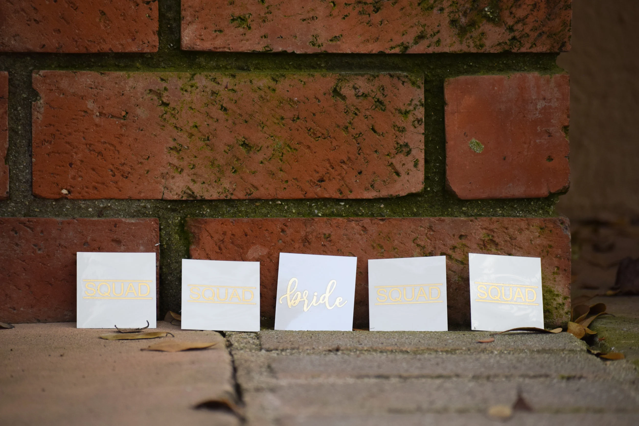 The Bridal Boutique | Gold Bridal Party Tattoos by Black Label Decor