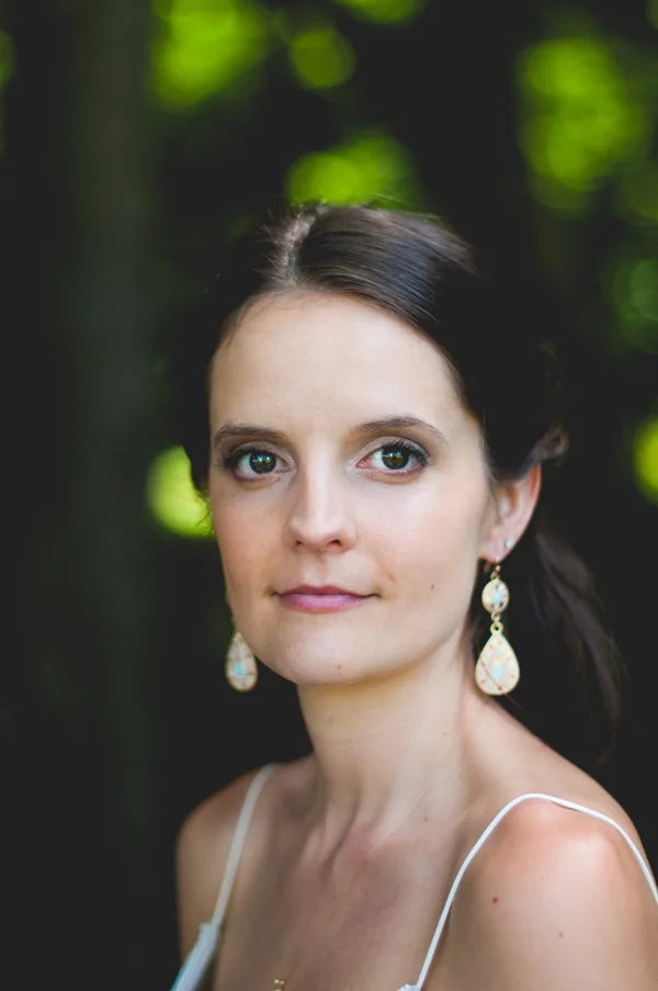 Gold Bridal Tear Drop Earrings - A Forest Wedding Ceremony - Melissa Cervantes Photography