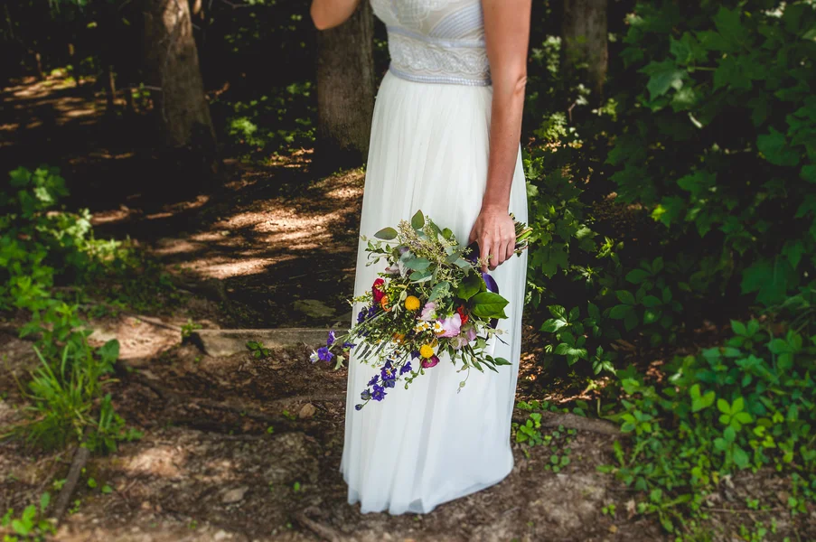 Wild Flower Bouquet - A Forest Wedding Ceremony - Melissa Cervantes Photography