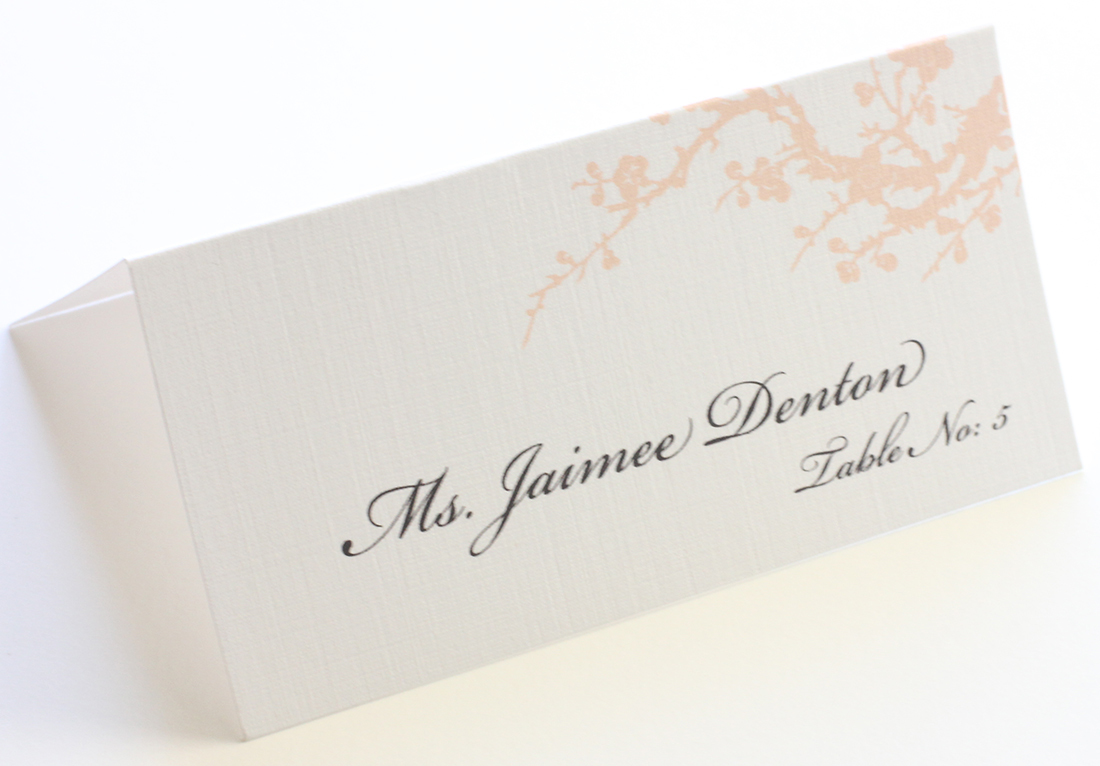 Cherry Blossom Wedding Place Cards