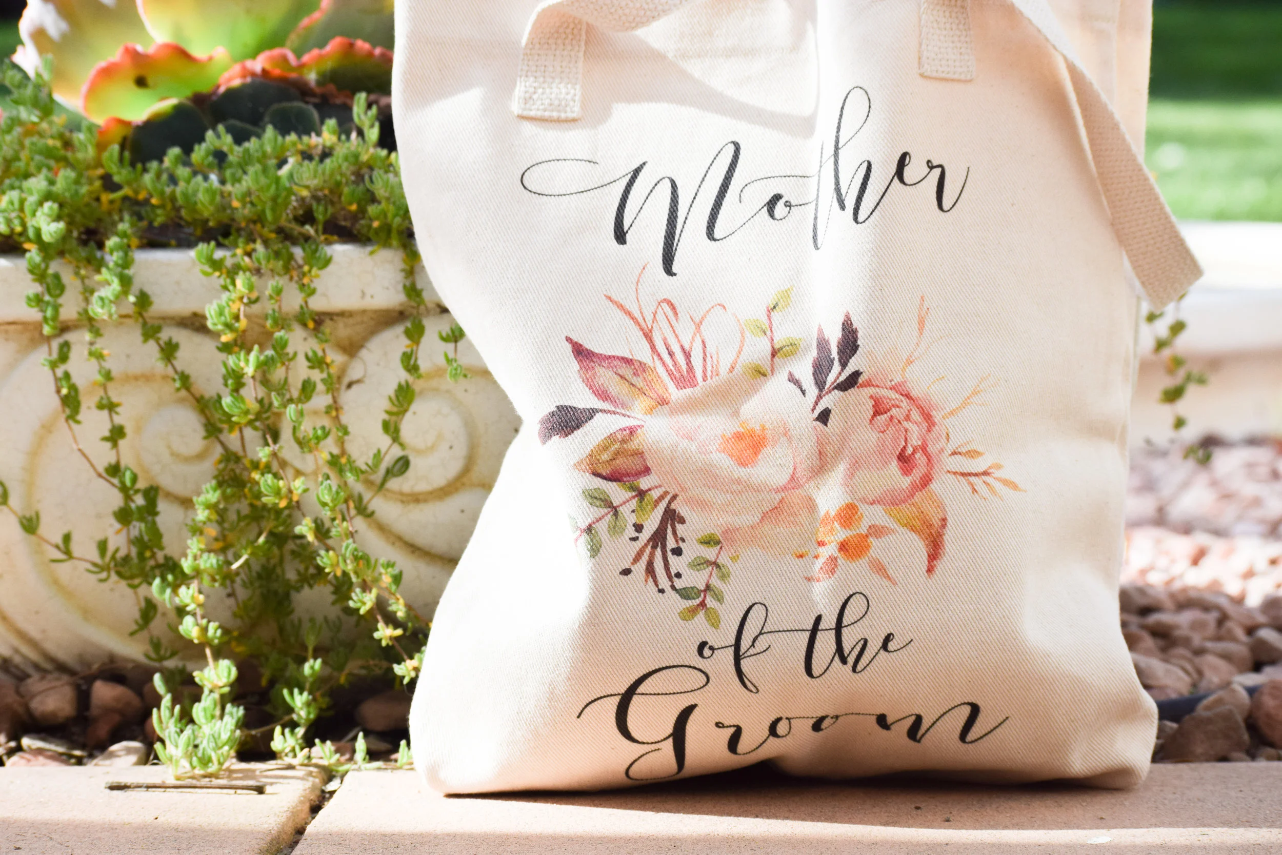 Mother of the Bride Gifts + Mother of the Groom Gifts -- Bridesmaid Tote Bags -- Instant Threads