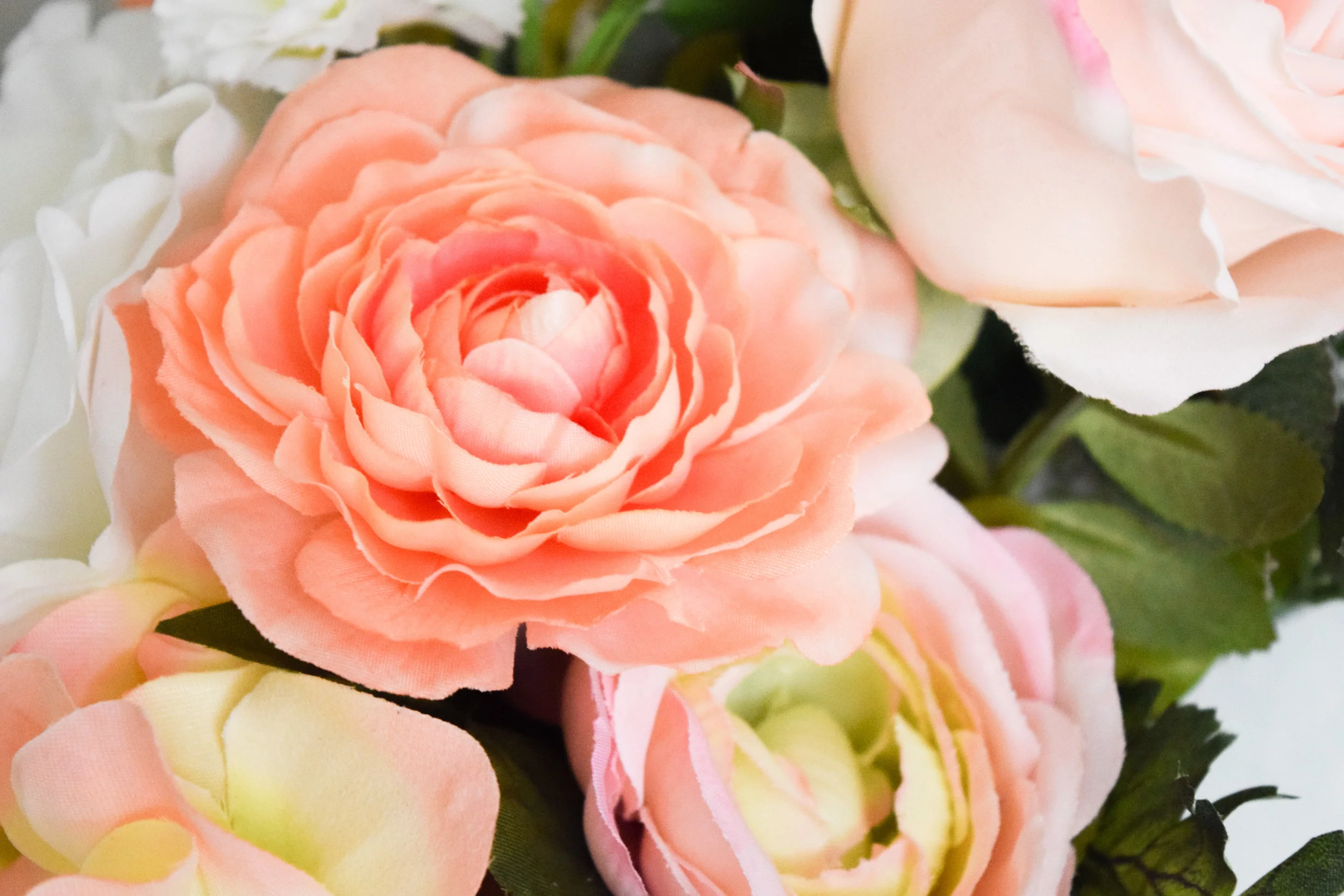 Freshly-Gathered Style Artificial Silk Wedding Bouquet -- Petal and Twine