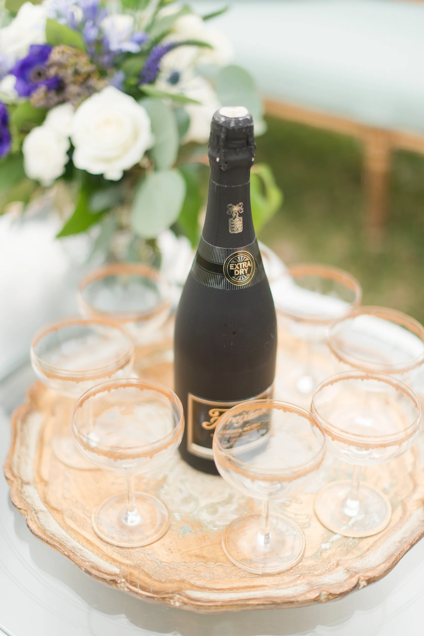 Blue and Gold Morven Park Styled Virginia Wedding -- JOFFOTO