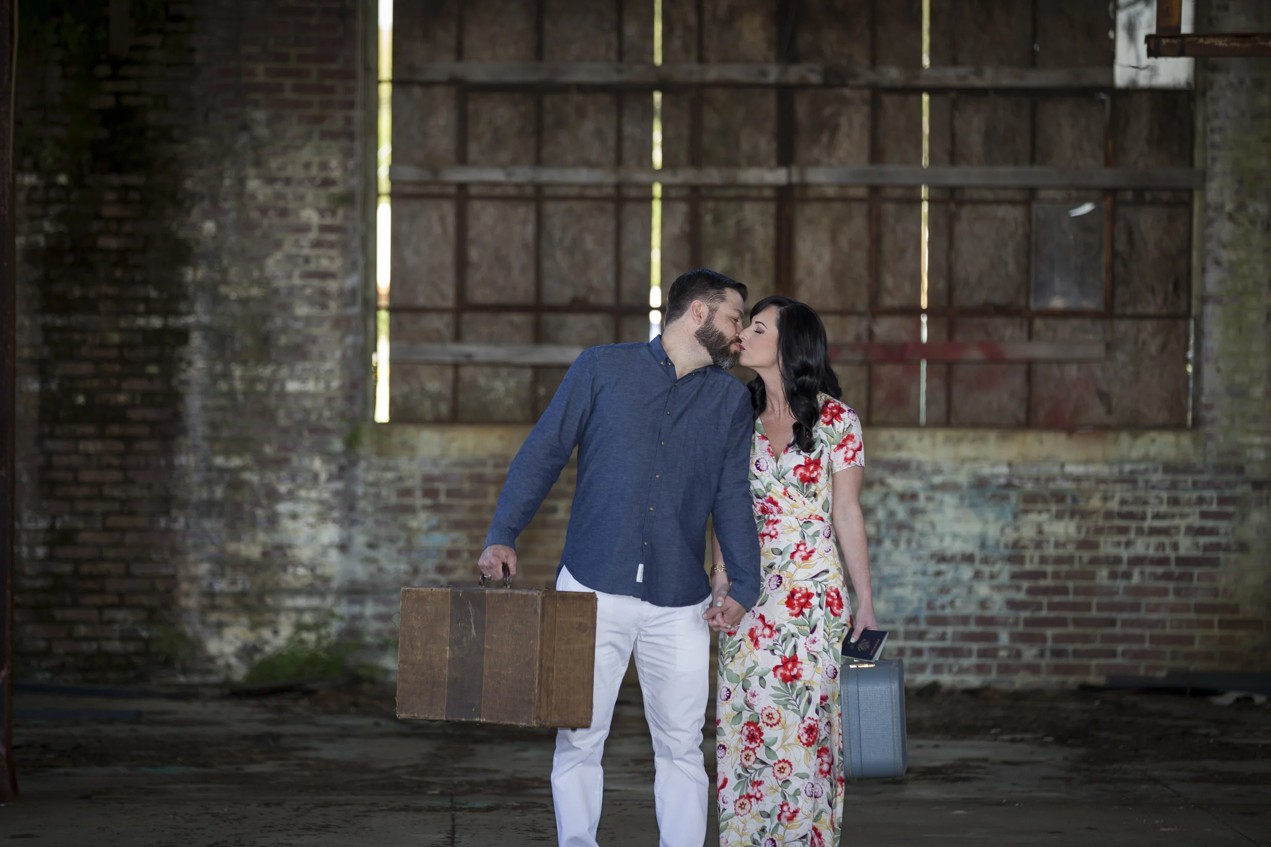 A Jet-Setting 1940's Engagement Session - Sarah Goldman Photography