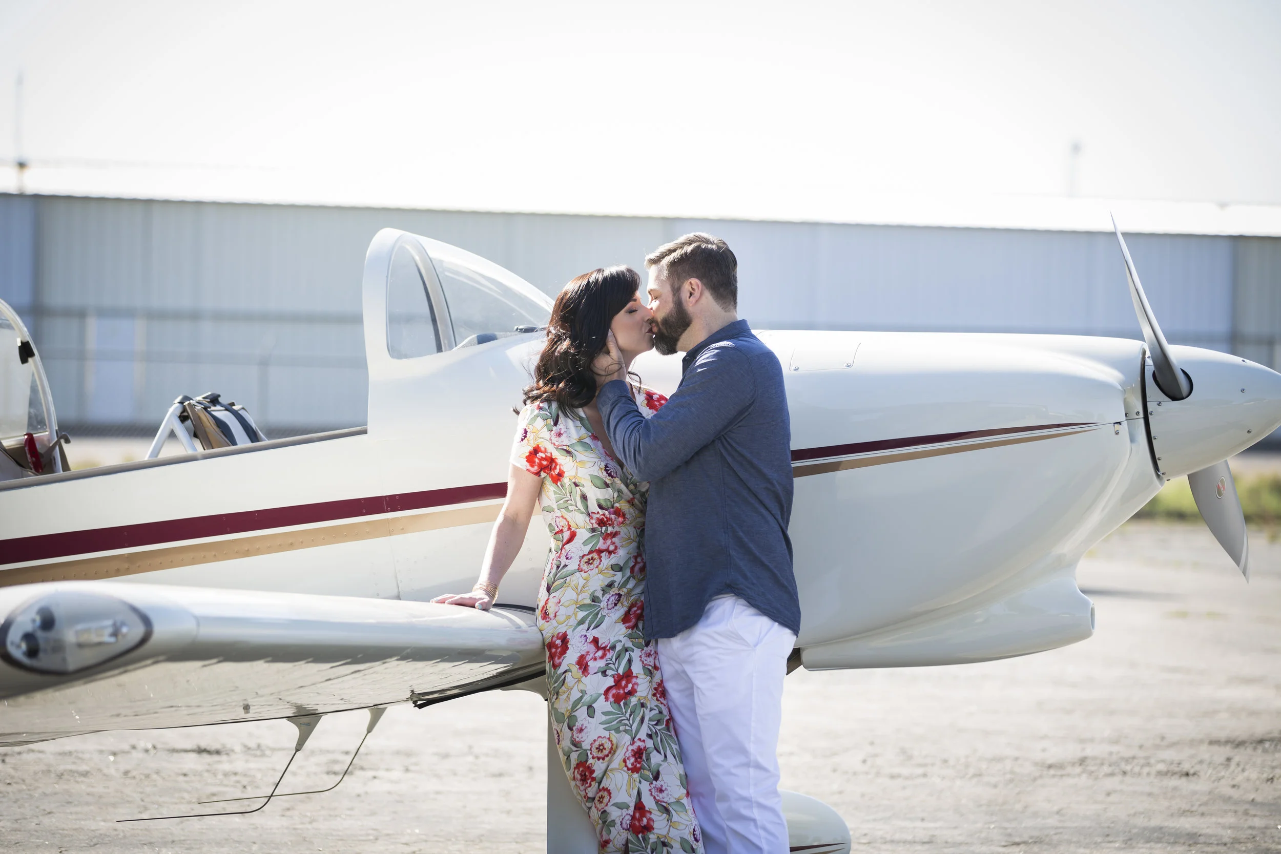 A Jet-Setting 1940's Engagement Session - Sarah Goldman Photography