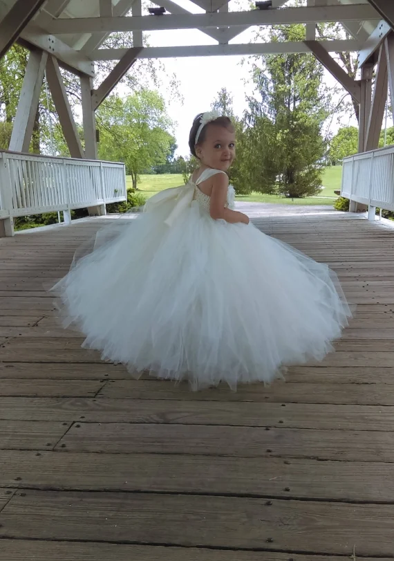 puffy tulle flower girl dresses