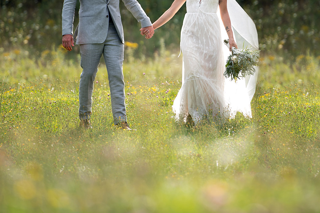 Gorgeous Open Field Wedding Photos - Catskills Hunter Mountain Bohemian Wedding - Custom by Nicole Photography