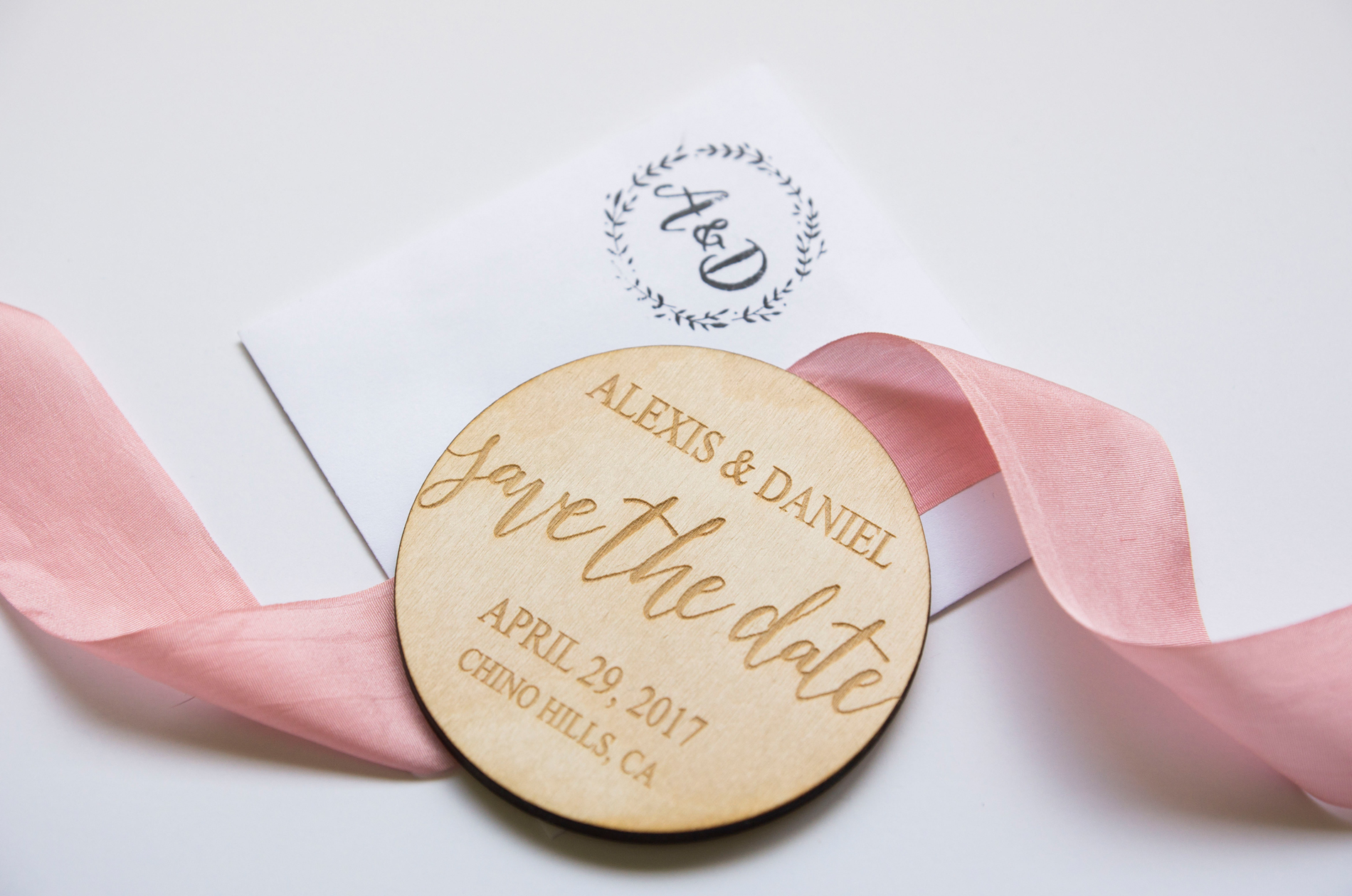 Wooden Save the Date - A McCoy Equestrian Center Wedding - Peterson Design & Photography