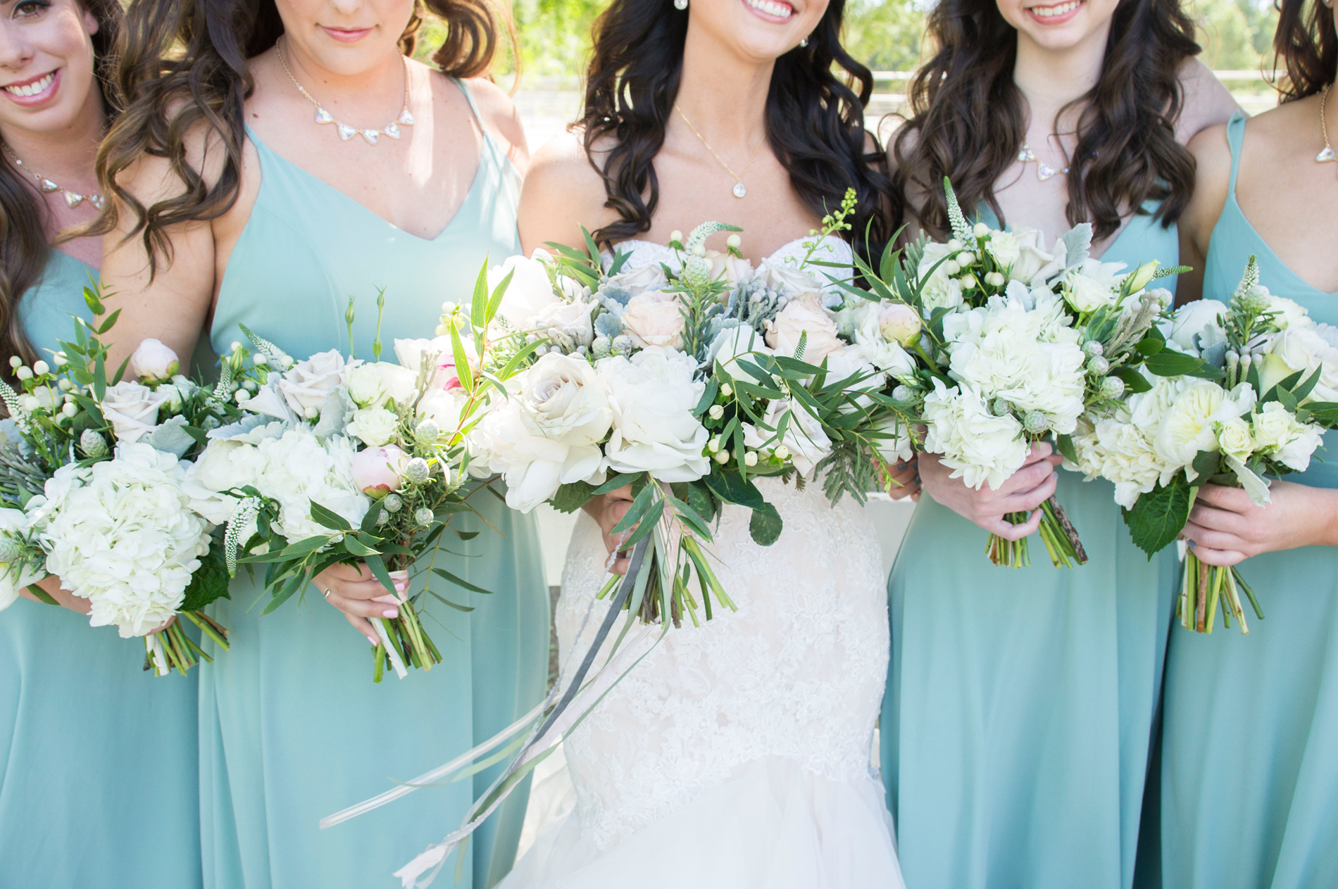 Mint Bridesmaid Dresses - A McCoy Equestrian Center Wedding - Peterson Design & Photography